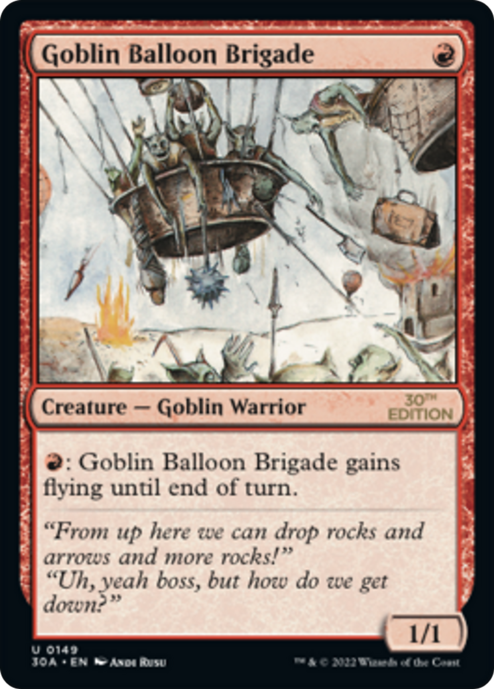 Goblin Balloon Brigade — 30th Anniversary Edition — Magic: The Gathering