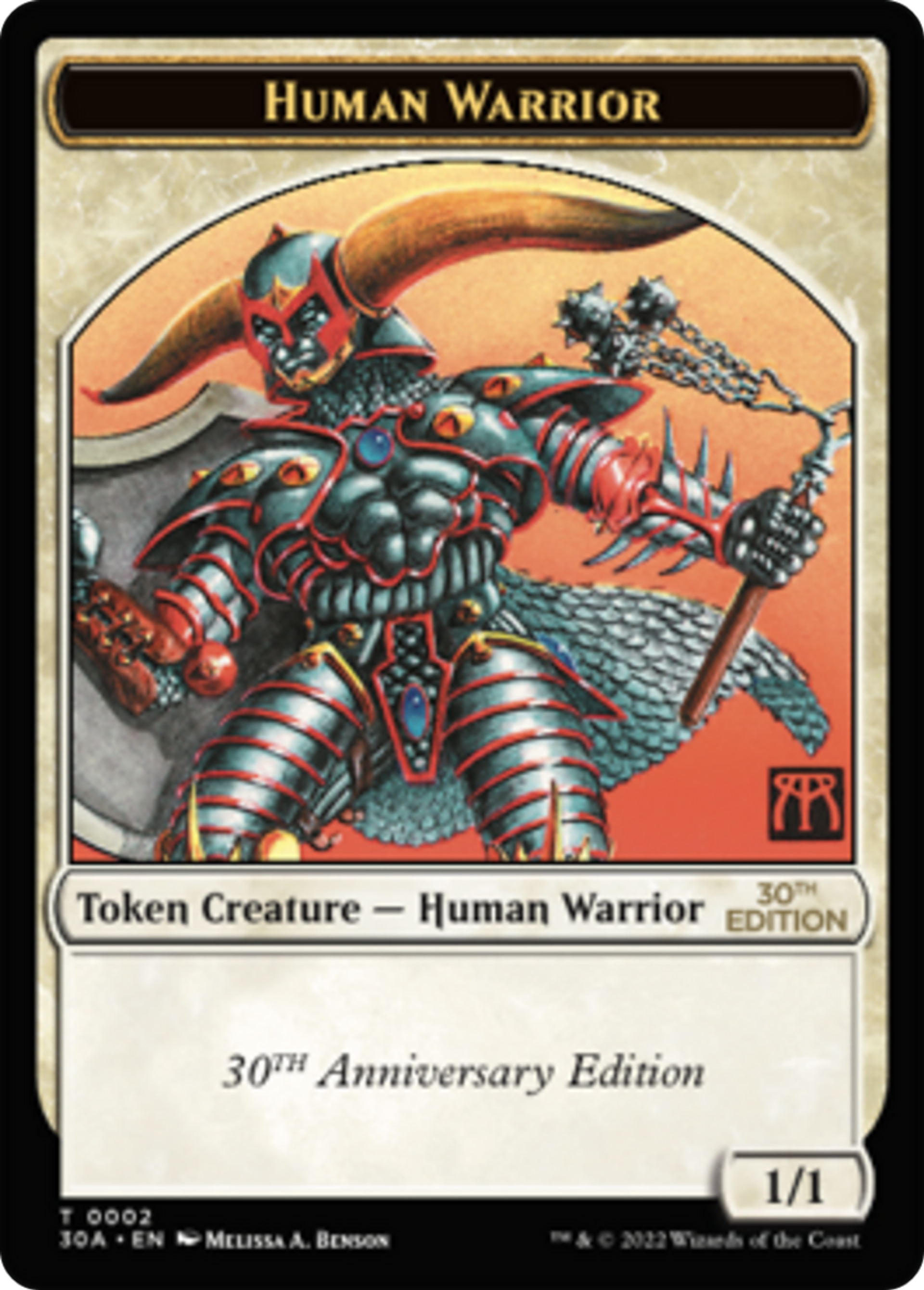 Human Warrior — 30th Anniversary Edition — Magic: The Gathering
