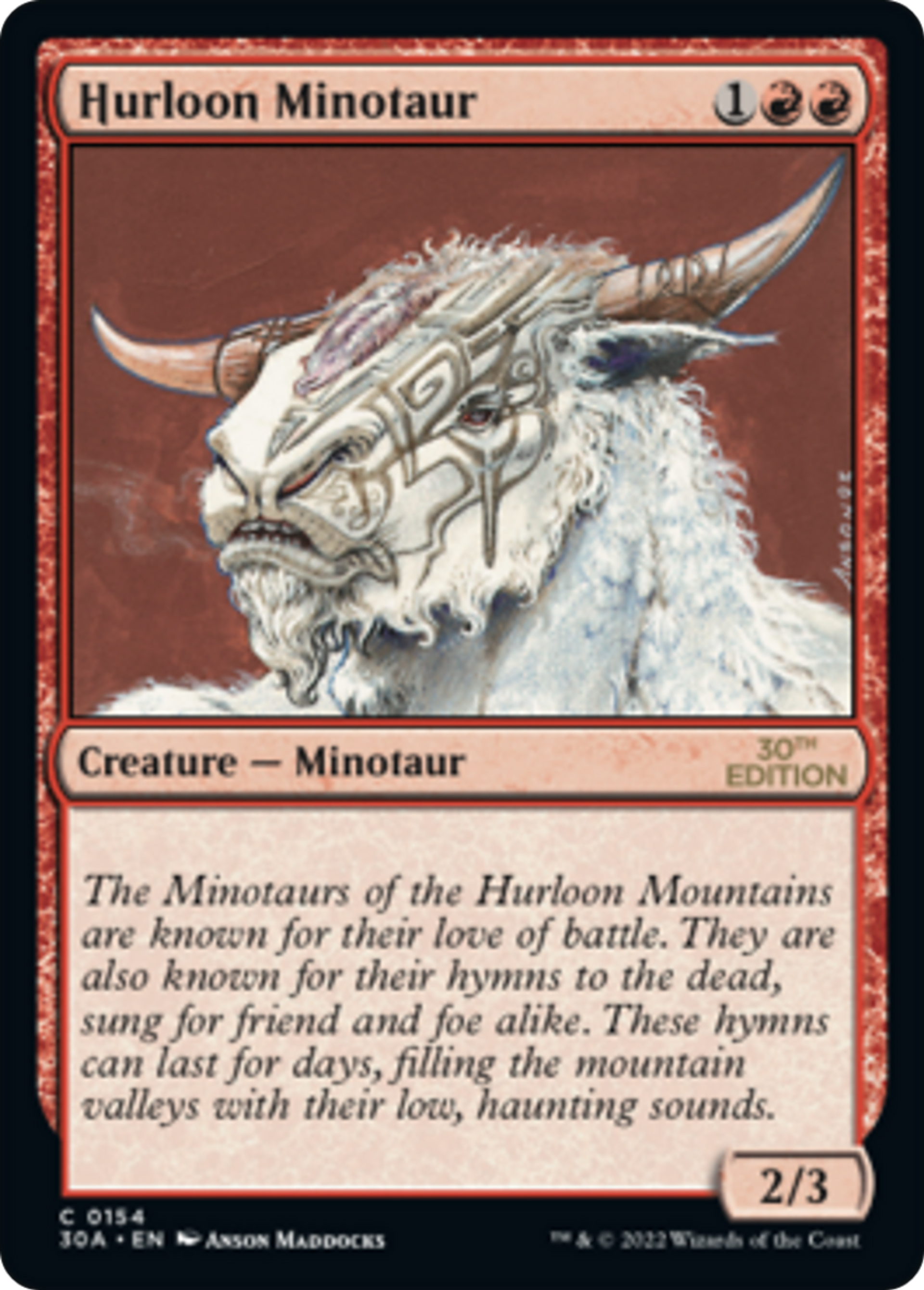 Minotaure de l'Hurloon — 30th Anniversary Edition — Magic: The Gathering
