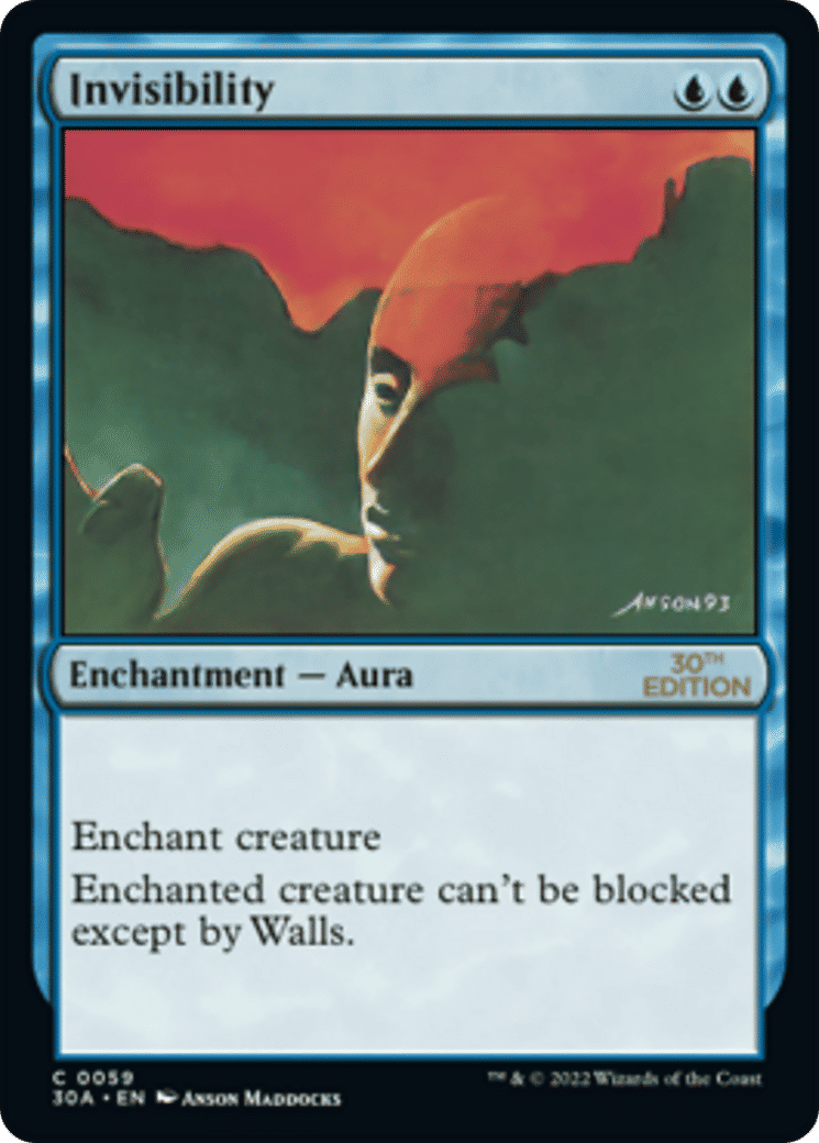 Invisibility — 30th Anniversary Edition — Magic: The Gathering
