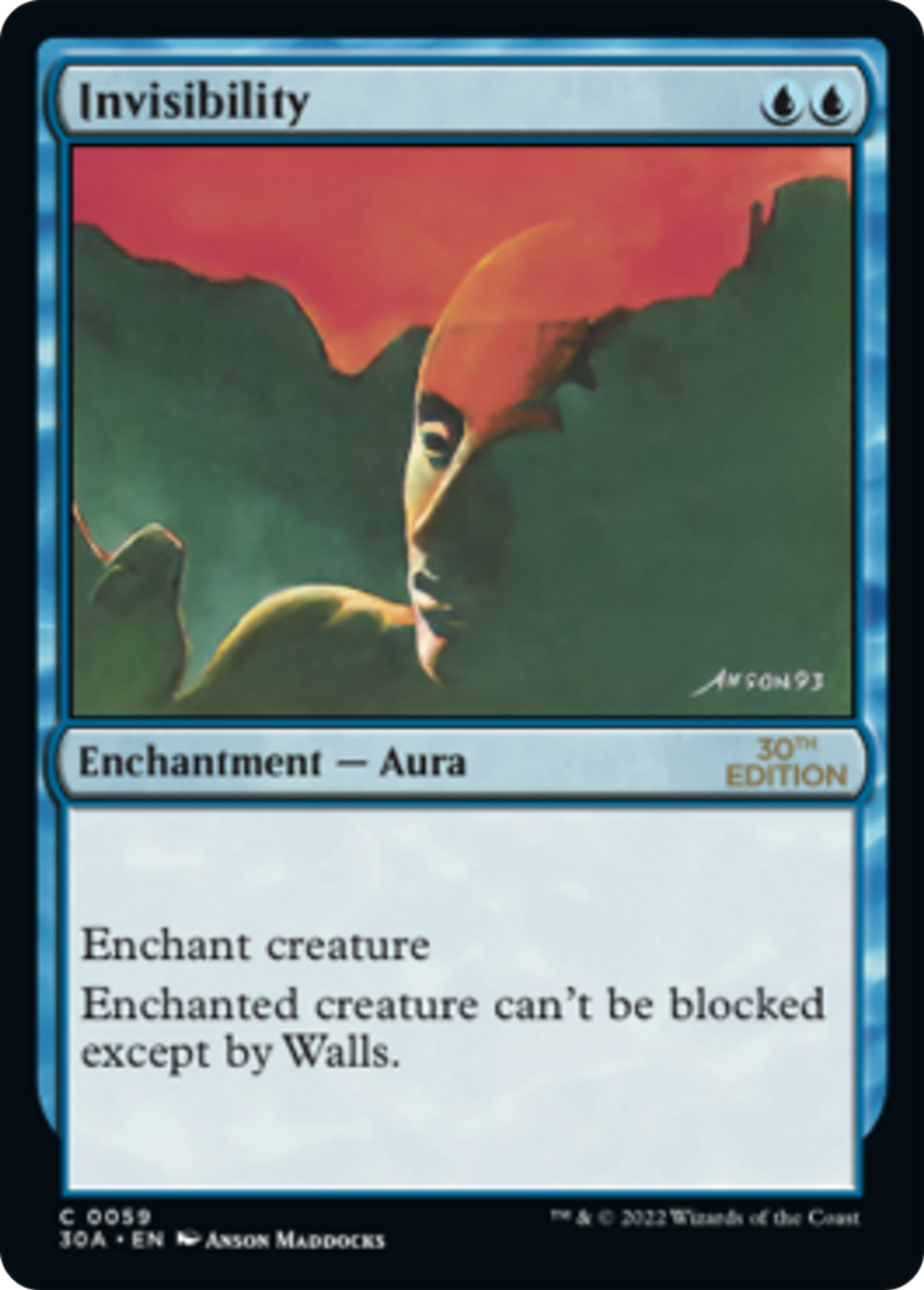 Invisibility — 30th Anniversary Edition — Magic: The Gathering
