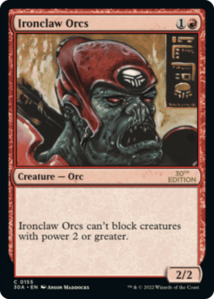 Ironclaw Orcs — 30th Anniversary Edition — Magic: The Gathering