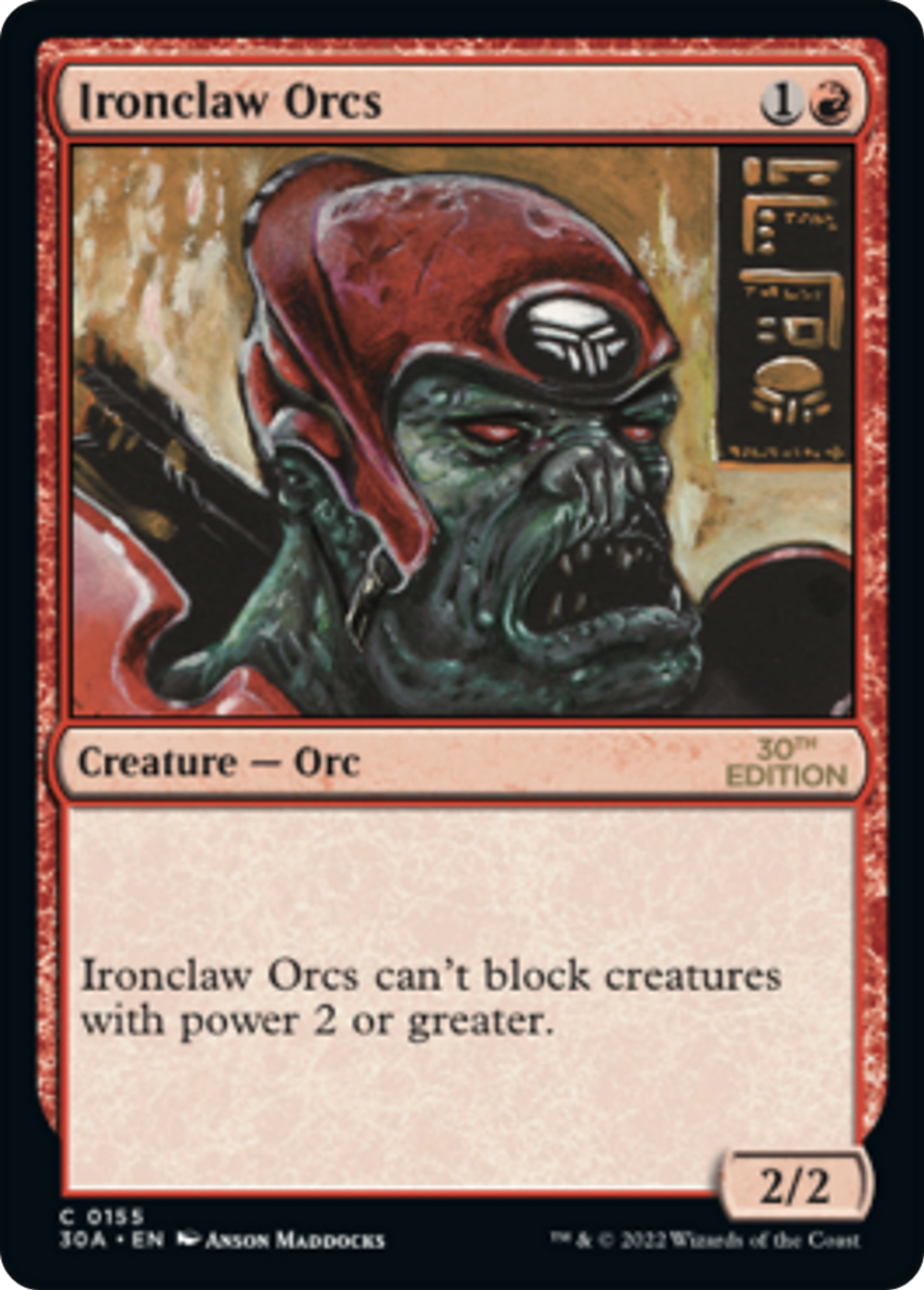 Orques de la griffe de fer — 30th Anniversary Edition — Magic: The Gathering