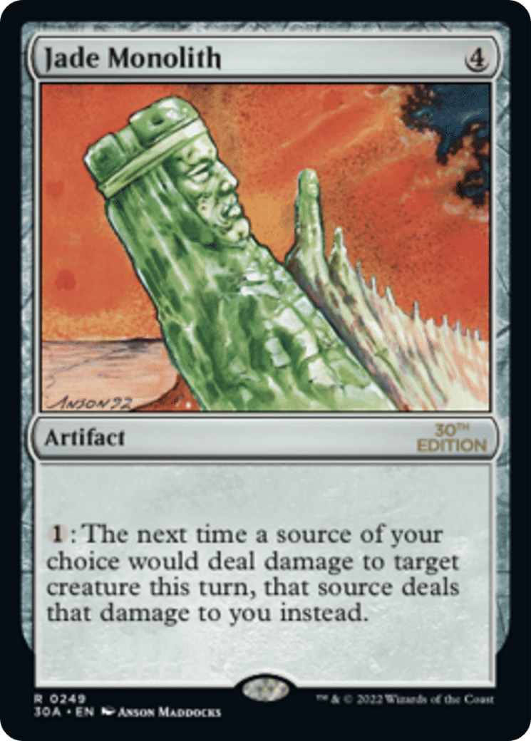 Jade Monolith — 30th Anniversary Edition — Magic: The Gathering