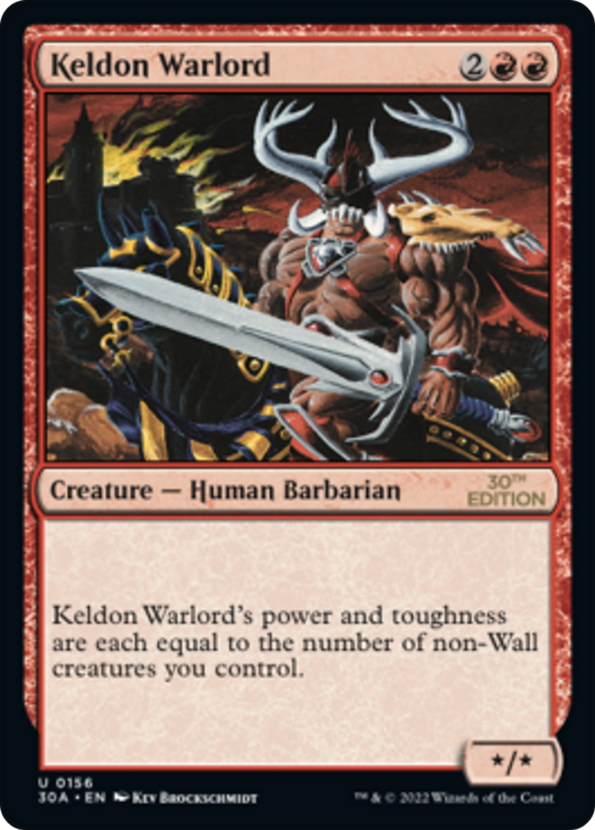 Seigneur de guerre kelde — 30th Anniversary Edition — Magic: The Gathering