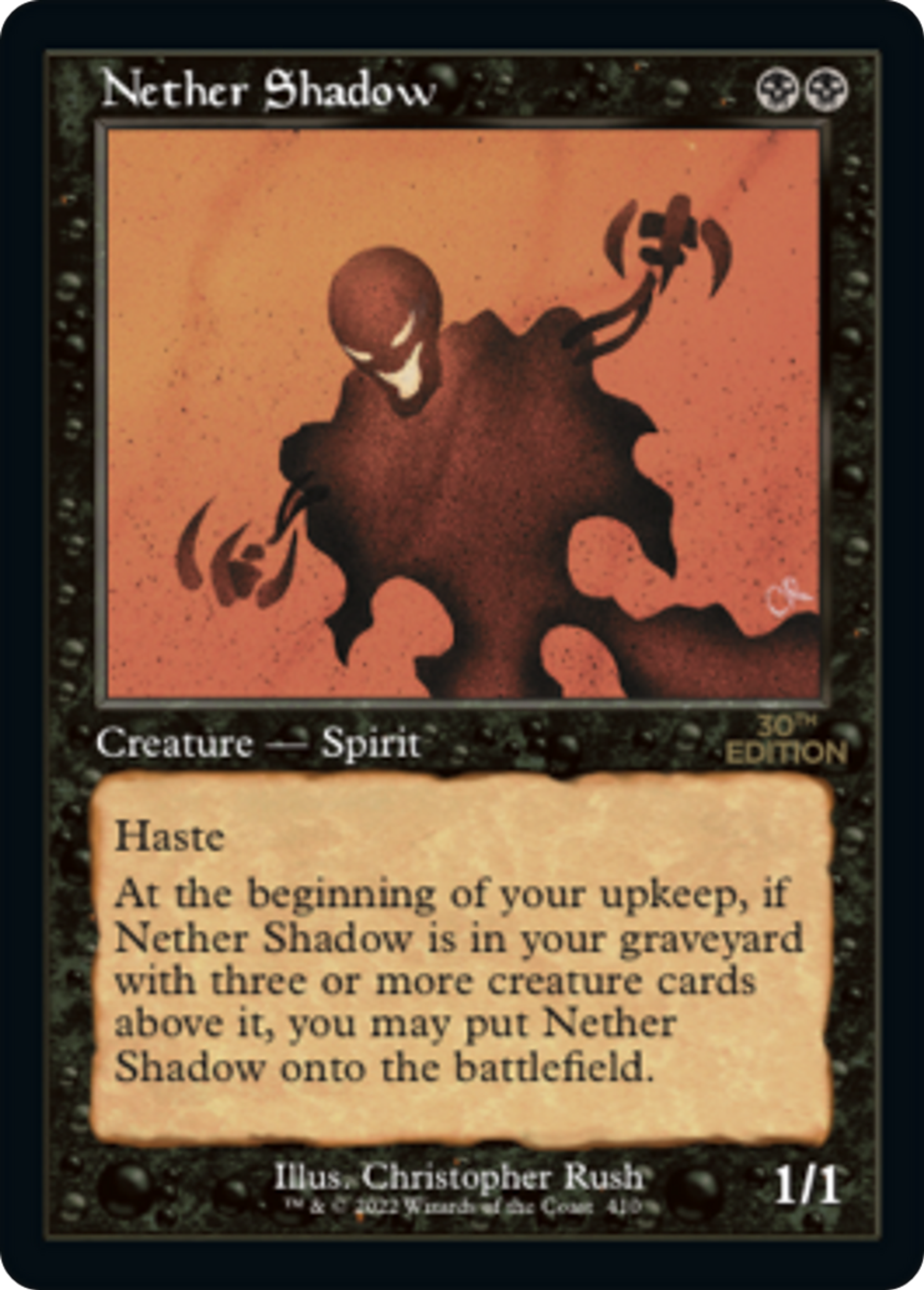 Nether Shadow — 30th Anniversary Edition — Magic: The Gathering