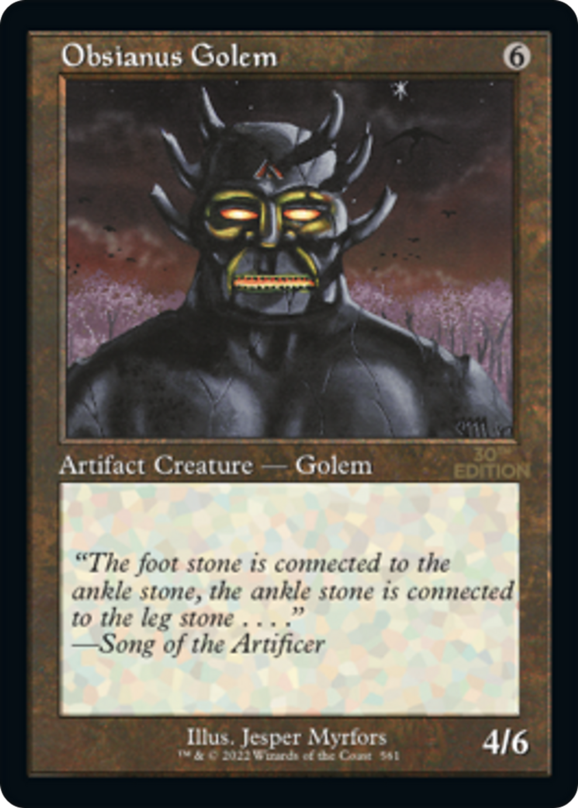 Golem d'obsianite — 30th Anniversary Edition — Magic: The Gathering