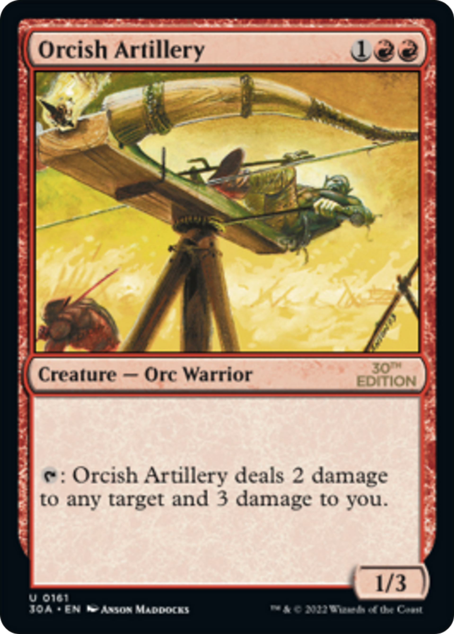 Artillerie orque — 30th Anniversary Edition — Magic: The Gathering