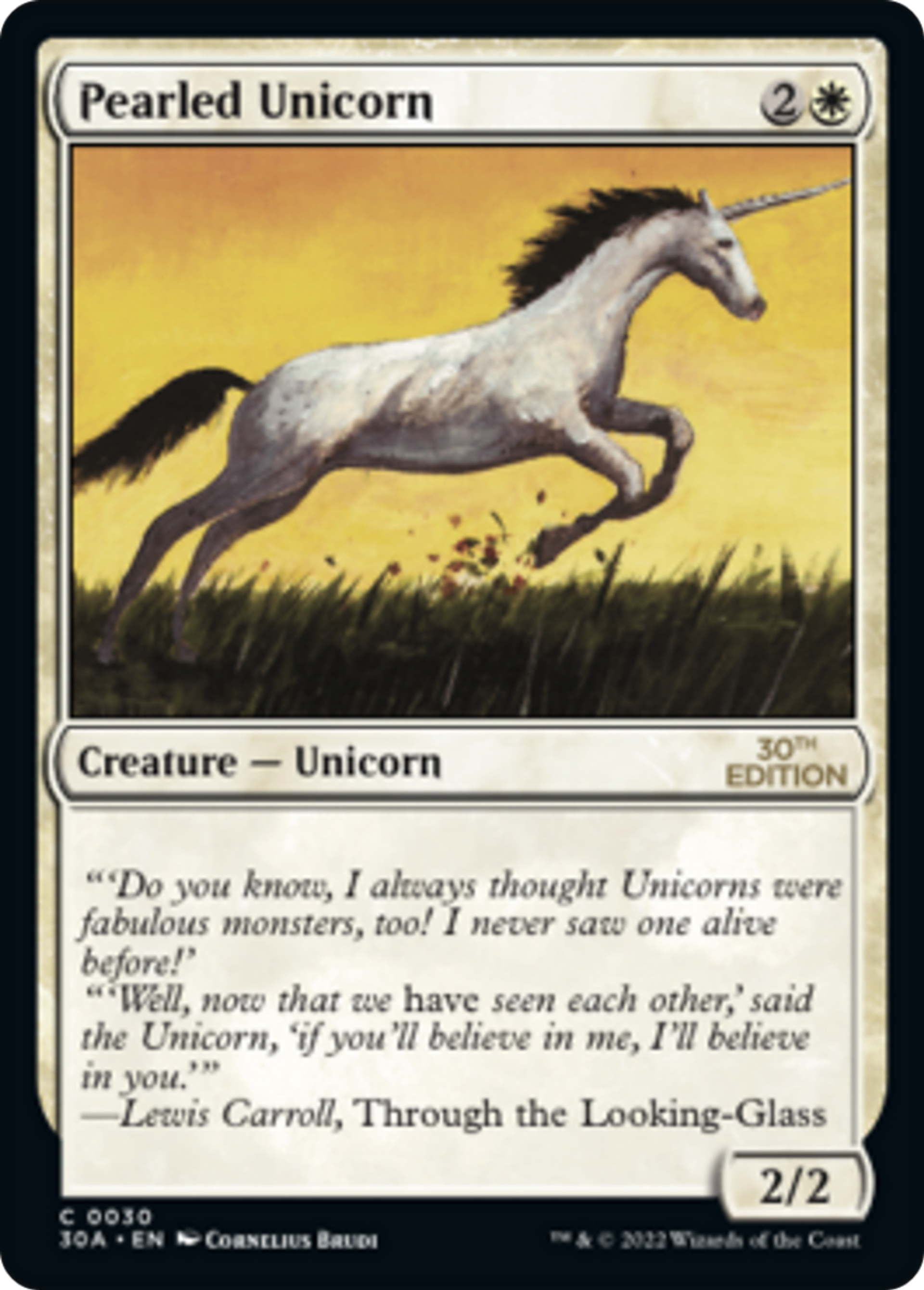 Pearled Unicorn — 30th Anniversary Edition — Magic: The Gathering