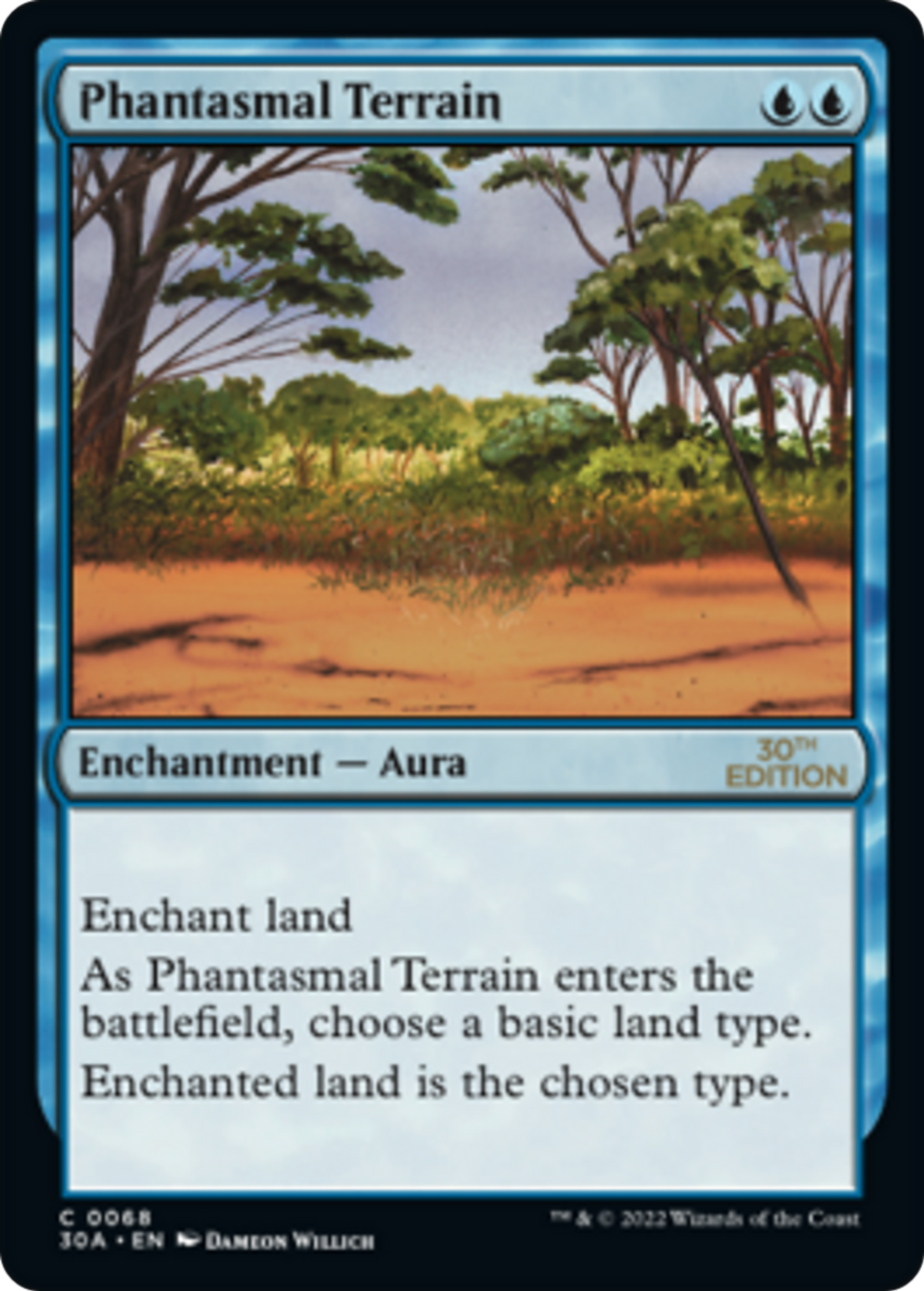 Phantasmal Terrain — 30th Anniversary Edition — Magic: The Gathering