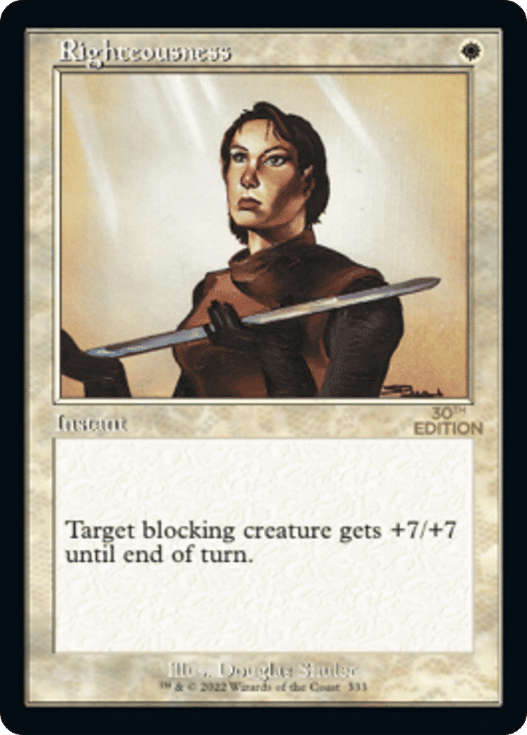 Righteousness — 30th Anniversary Edition — Magic: The Gathering