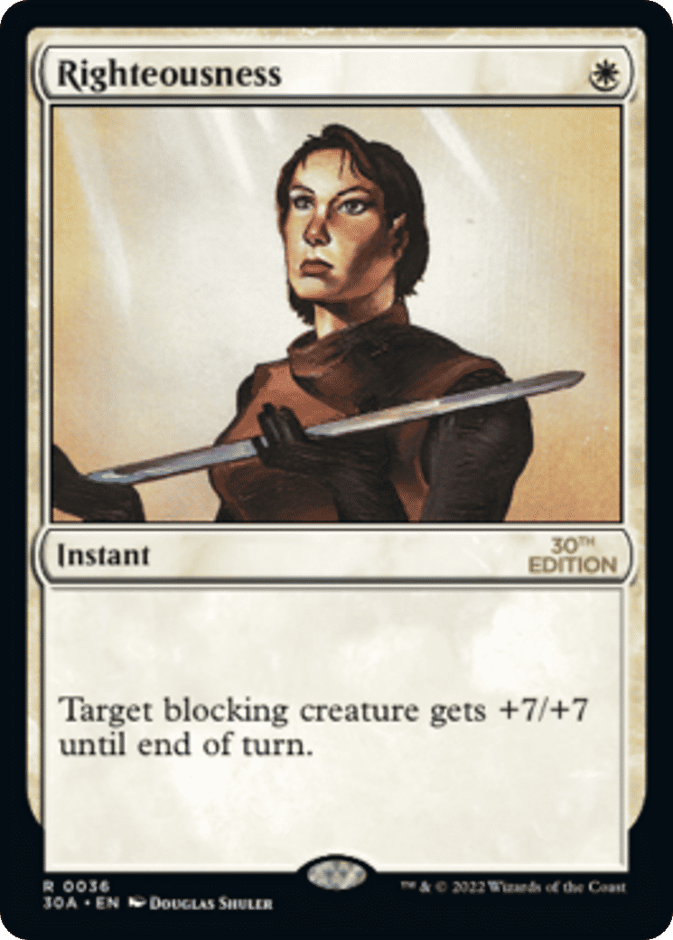 Righteousness — 30th Anniversary Edition — Magic: The Gathering