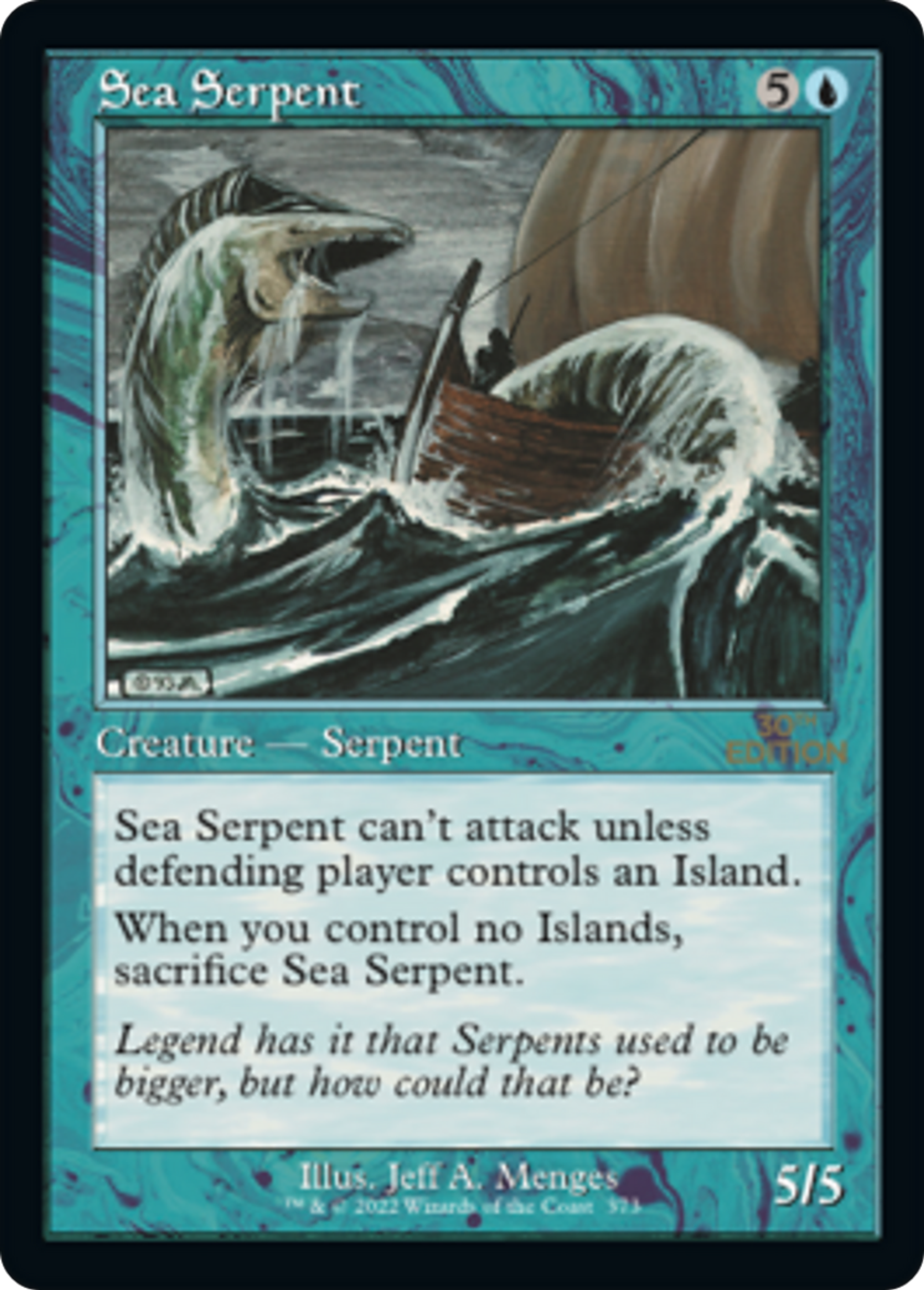 Sea Serpent — 30th Anniversary Edition — Magic: The Gathering