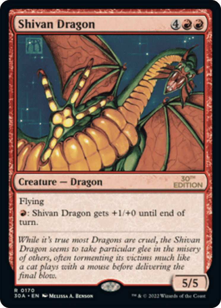 Shivan Dragon — 30th Anniversary Edition — Magic: The Gathering