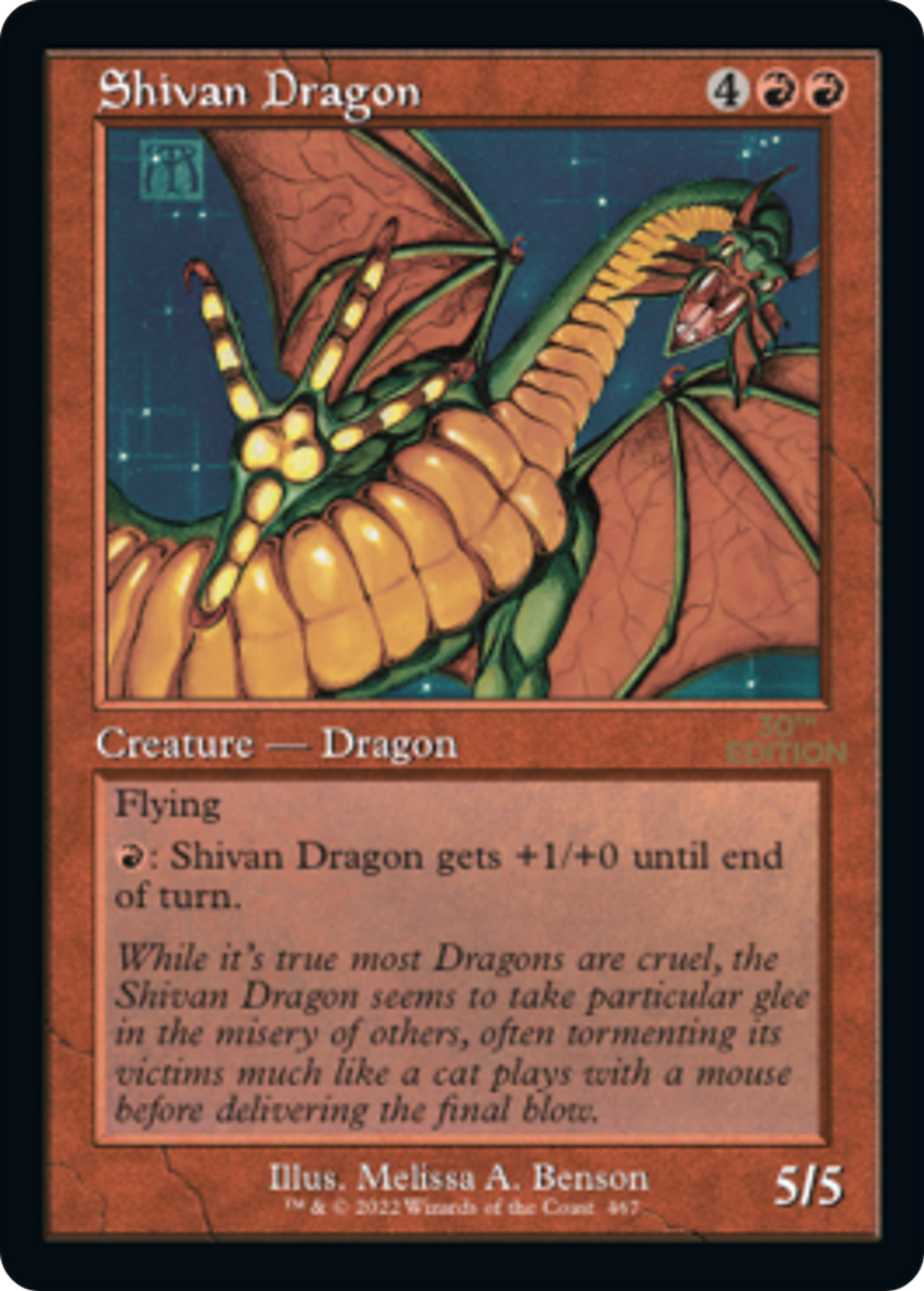 Shivan Dragon — 30th Anniversary Edition — Magic: The Gathering
