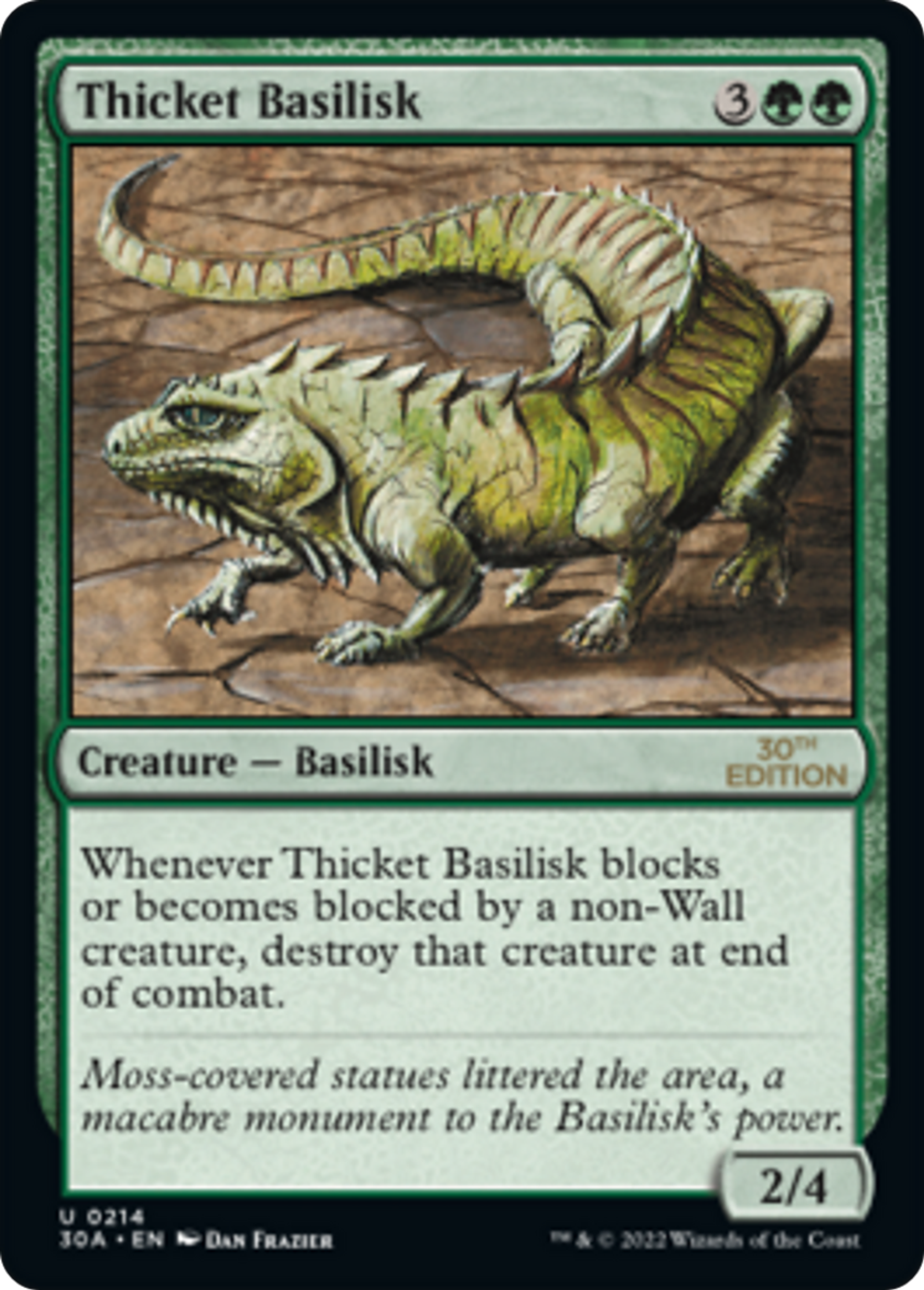 Thicket Basilisk — 30th Anniversary Edition — Magic: The Gathering