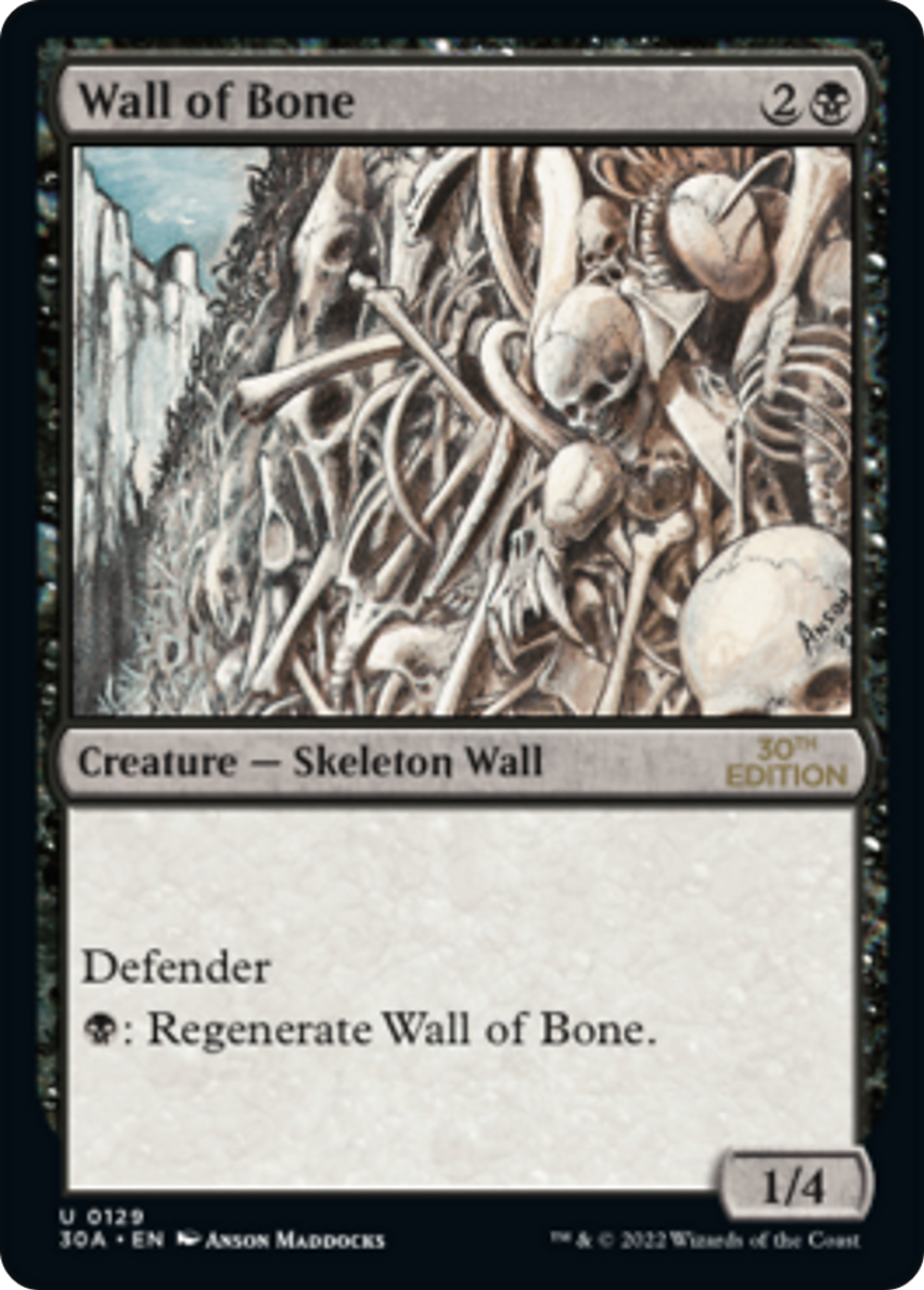 Wall of Bone — 30th Anniversary Edition — Magic: The Gathering
