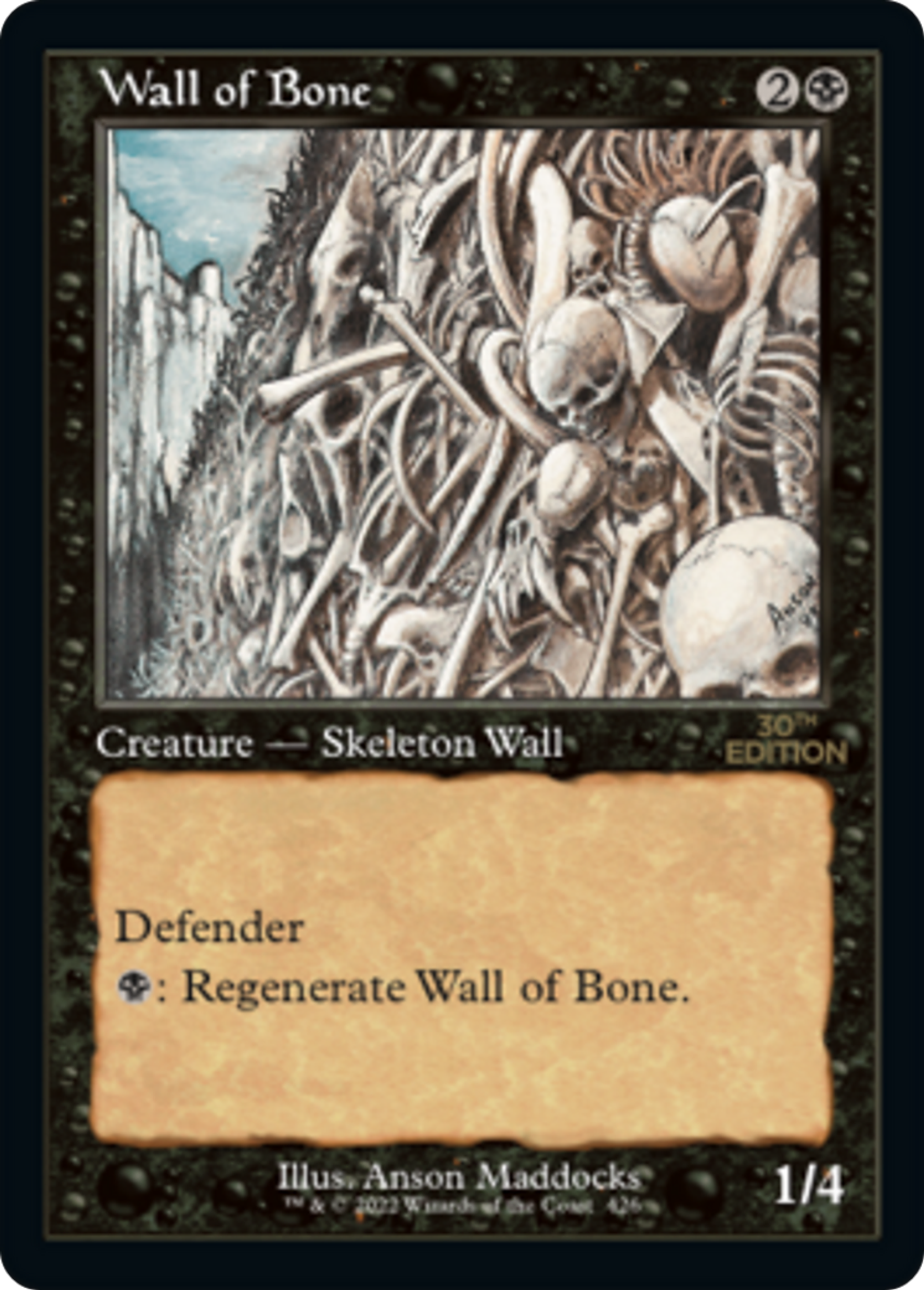 Wall of Bone — 30th Anniversary Edition — Magic: The Gathering