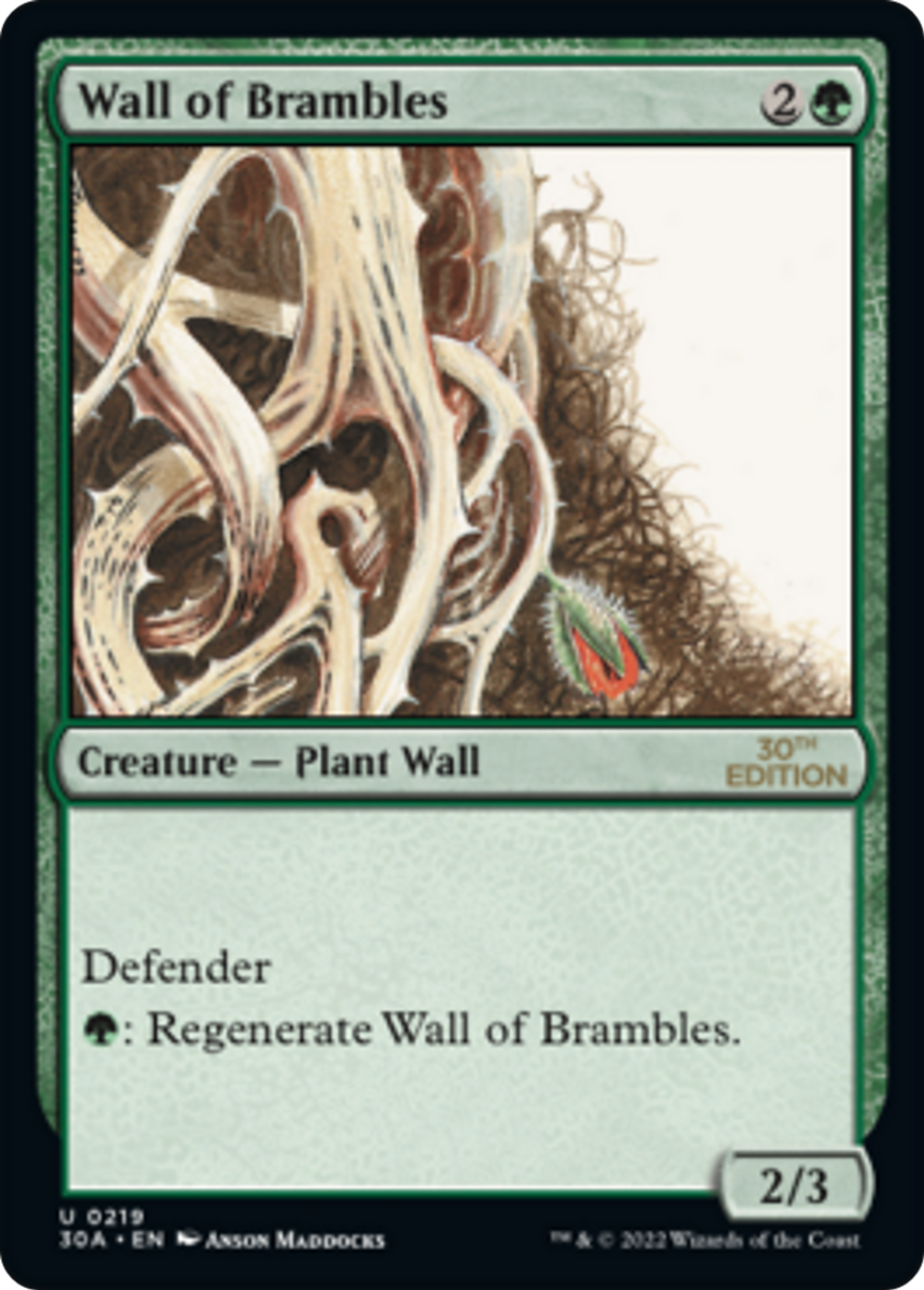 Wall of Brambles — 30th Anniversary Edition — Magic: The Gathering