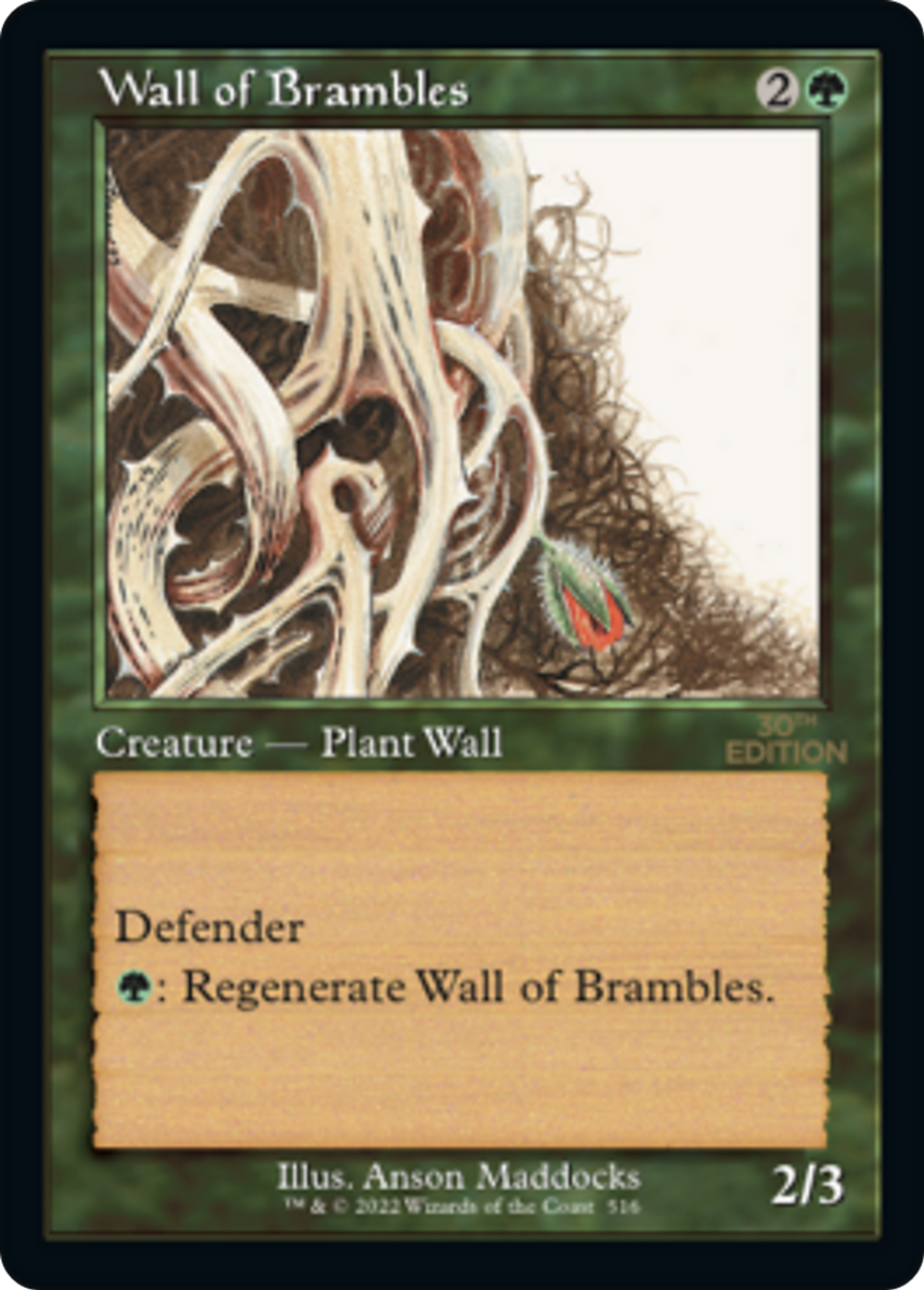 Wall of Brambles — 30th Anniversary Edition — Magic: The Gathering