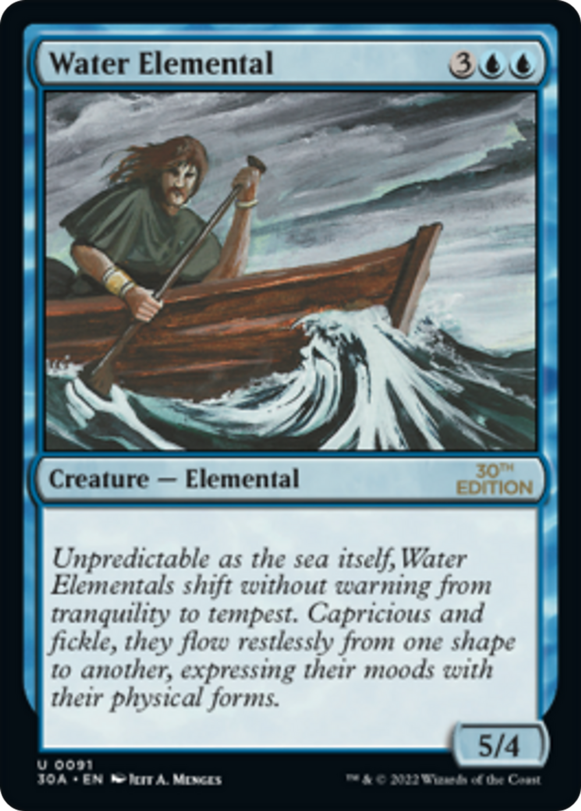 Water Elemental — 30th Anniversary Edition — Magic: The Gathering