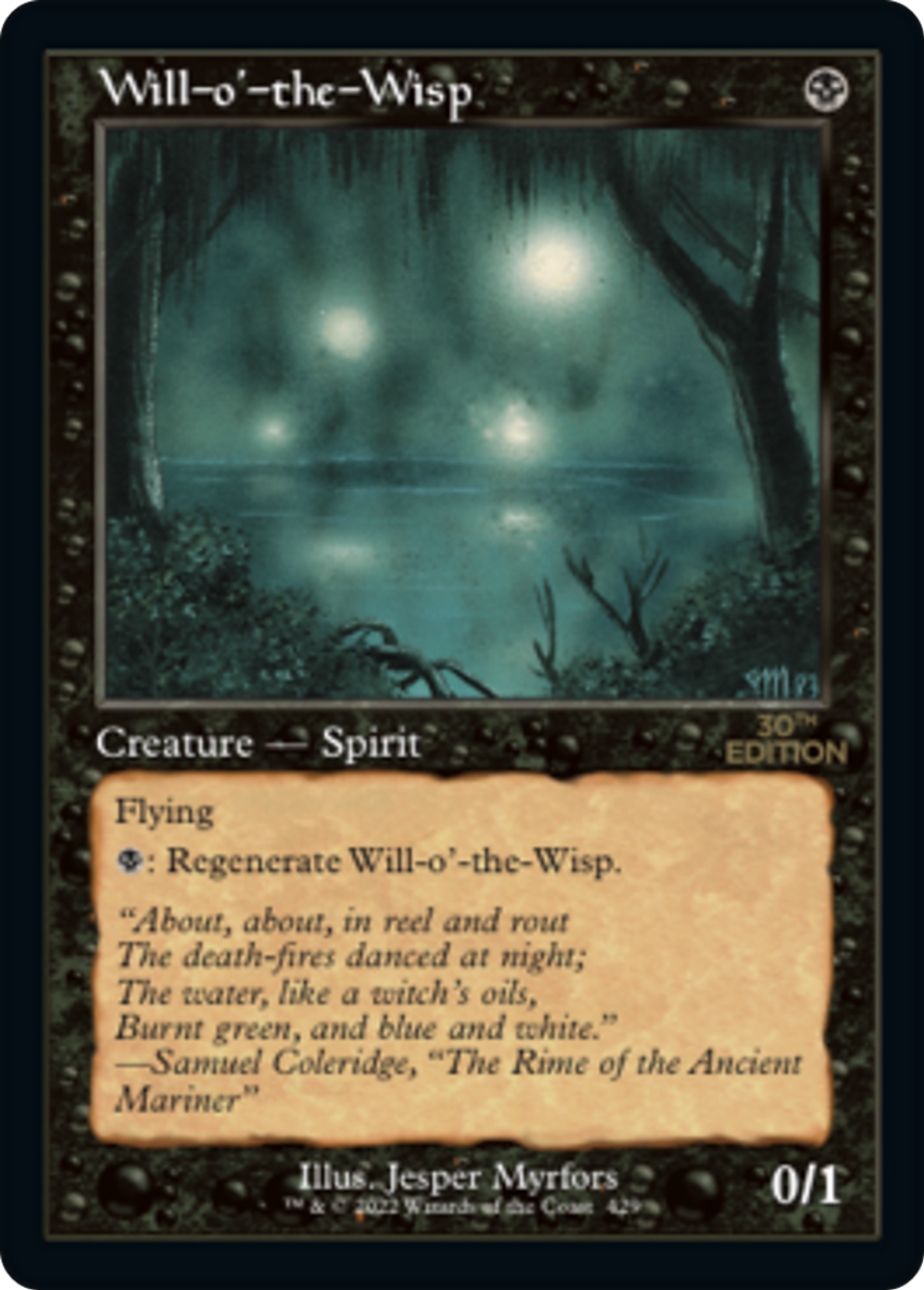 Will-o'-the-Wisp — 30th Anniversary Edition — Magic: The Gathering