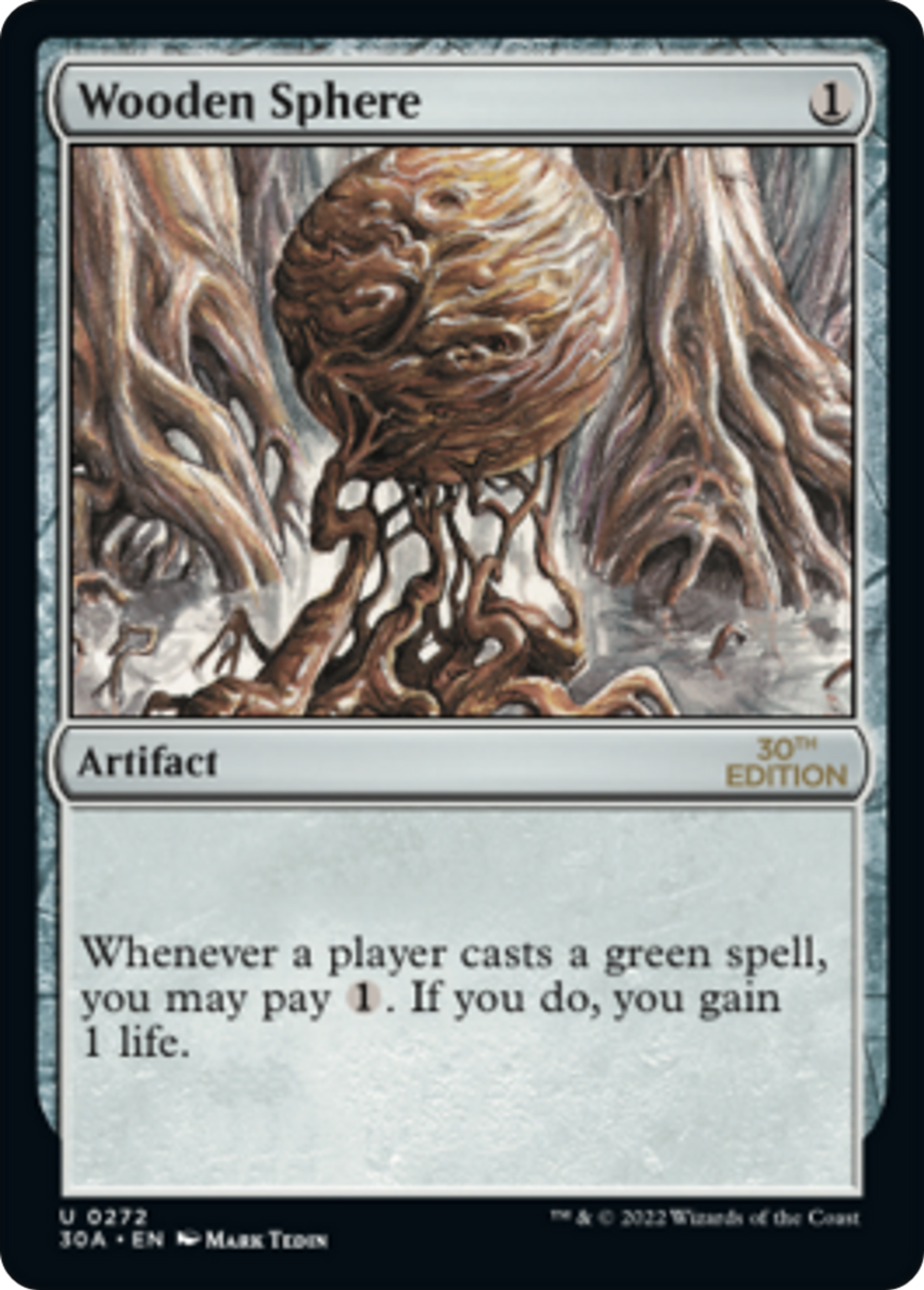 Wooden Sphere — 30th Anniversary Edition — Magic: The Gathering