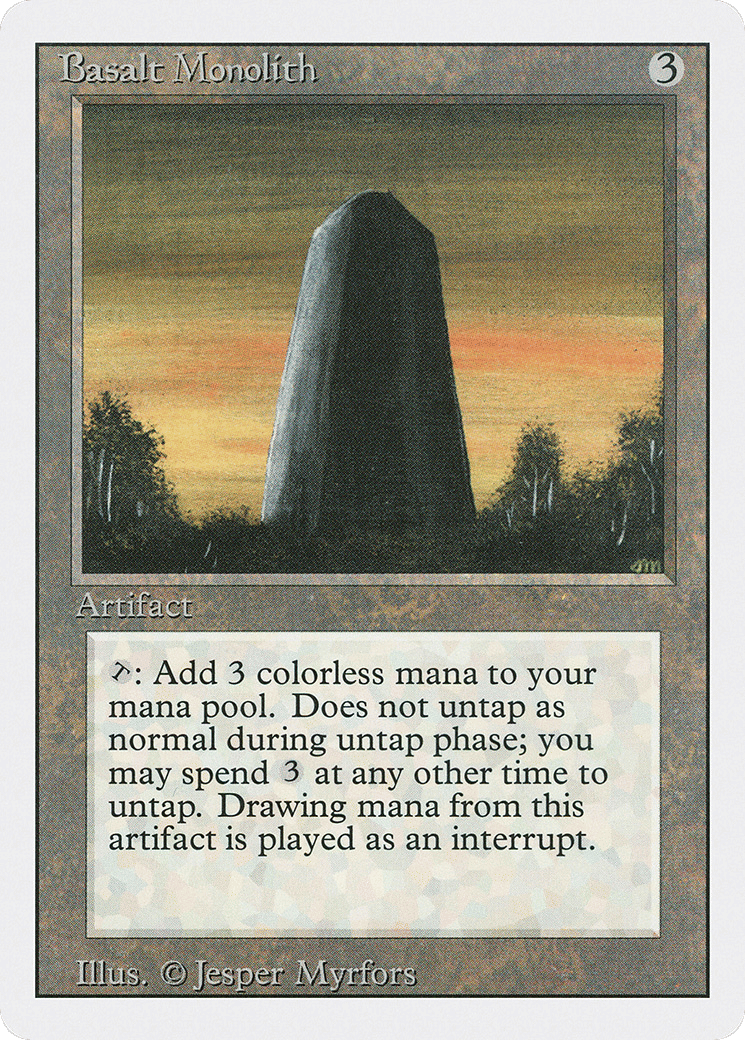 Basalt Monolith — Revised Edition — Magic: The Gathering