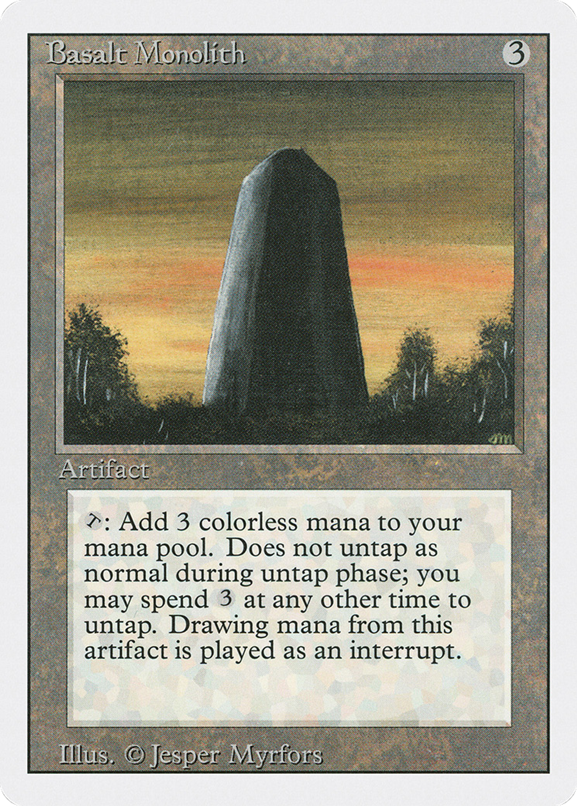 Basalt Monolith — Revised Edition — Magic: The Gathering