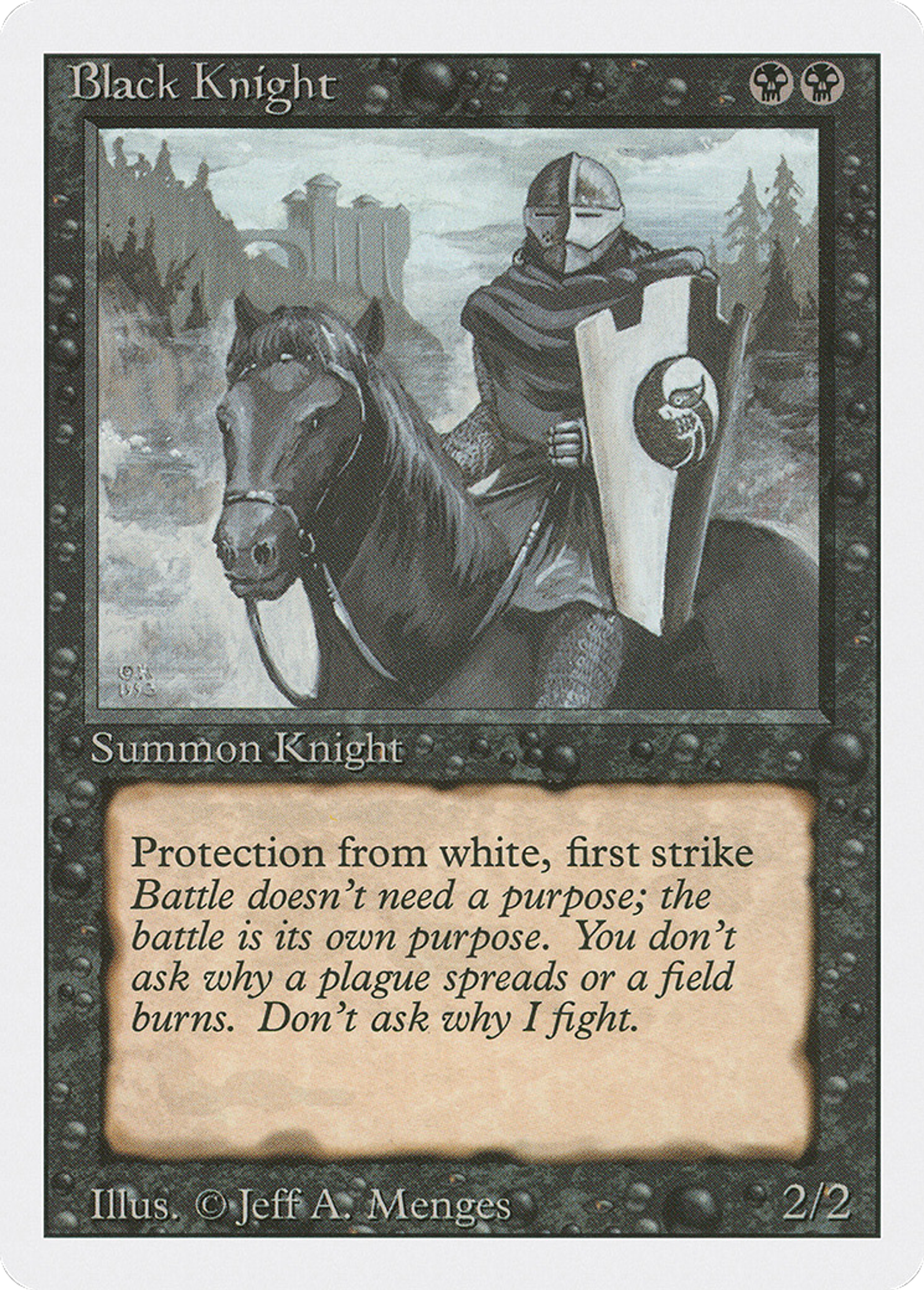 Black Knight — Revised Edition — Magic: The Gathering