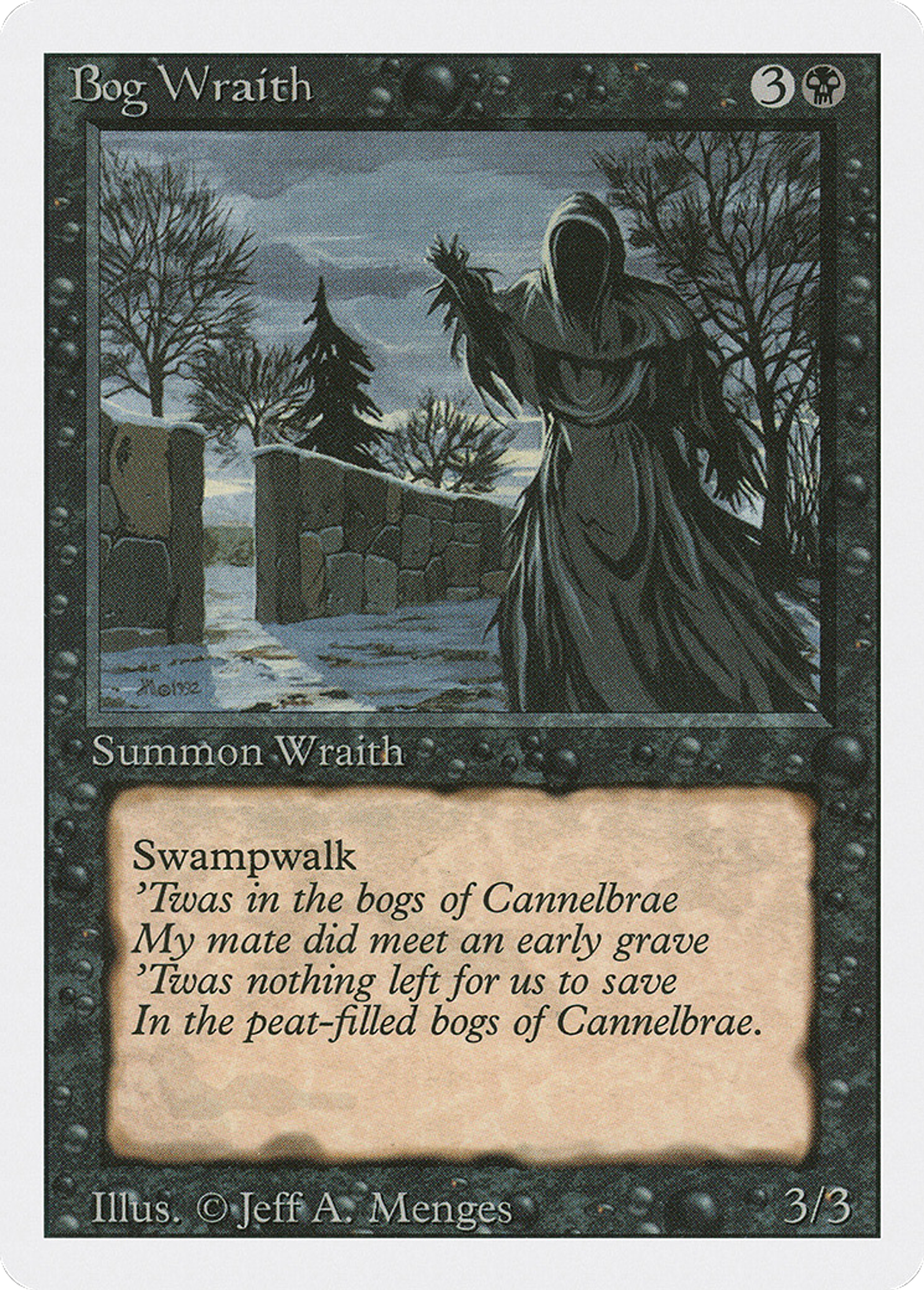 Bog Wraith — Revised Edition — Magic: The Gathering