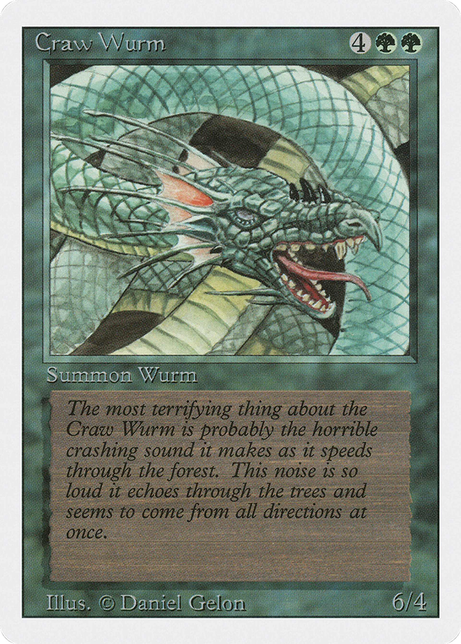Craw Wurm — Revised Edition — Magic: The Gathering