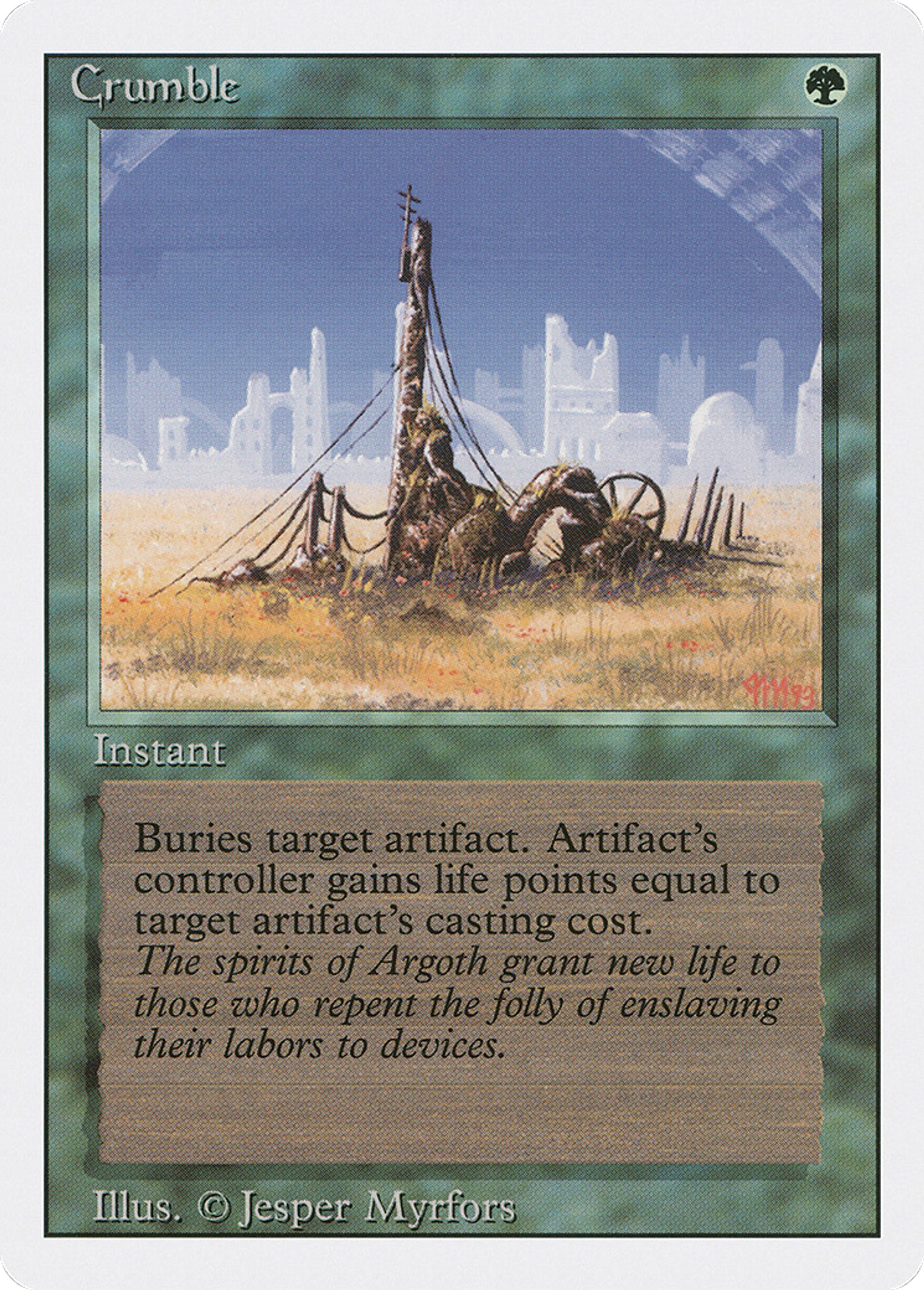 Crumble — Revised Edition — Magic: The Gathering