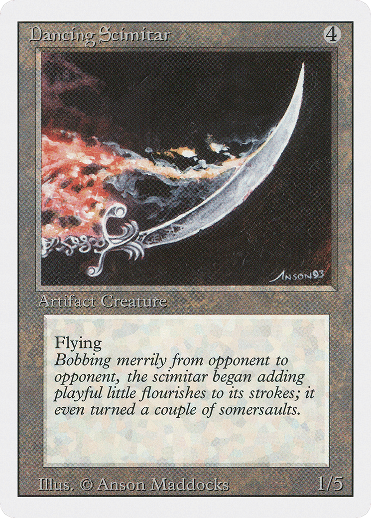 Dancing Scimitar — Revised Edition — Magic: The Gathering