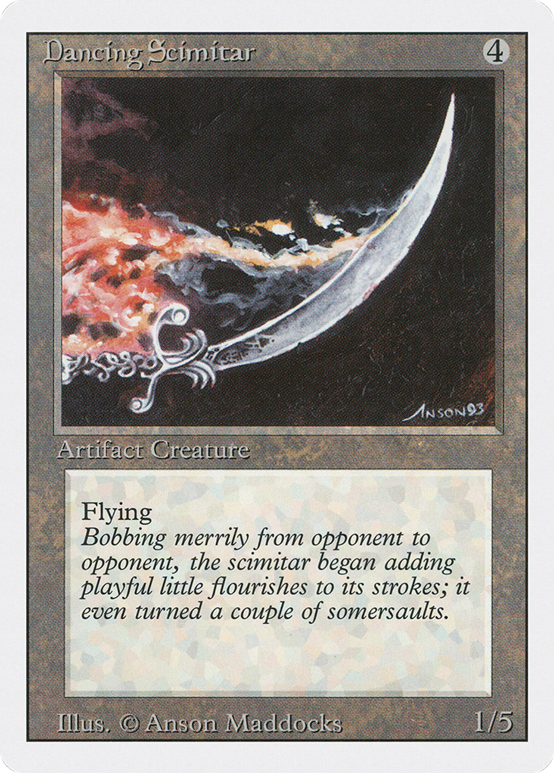 Dancing Scimitar — Revised Edition — Magic: The Gathering
