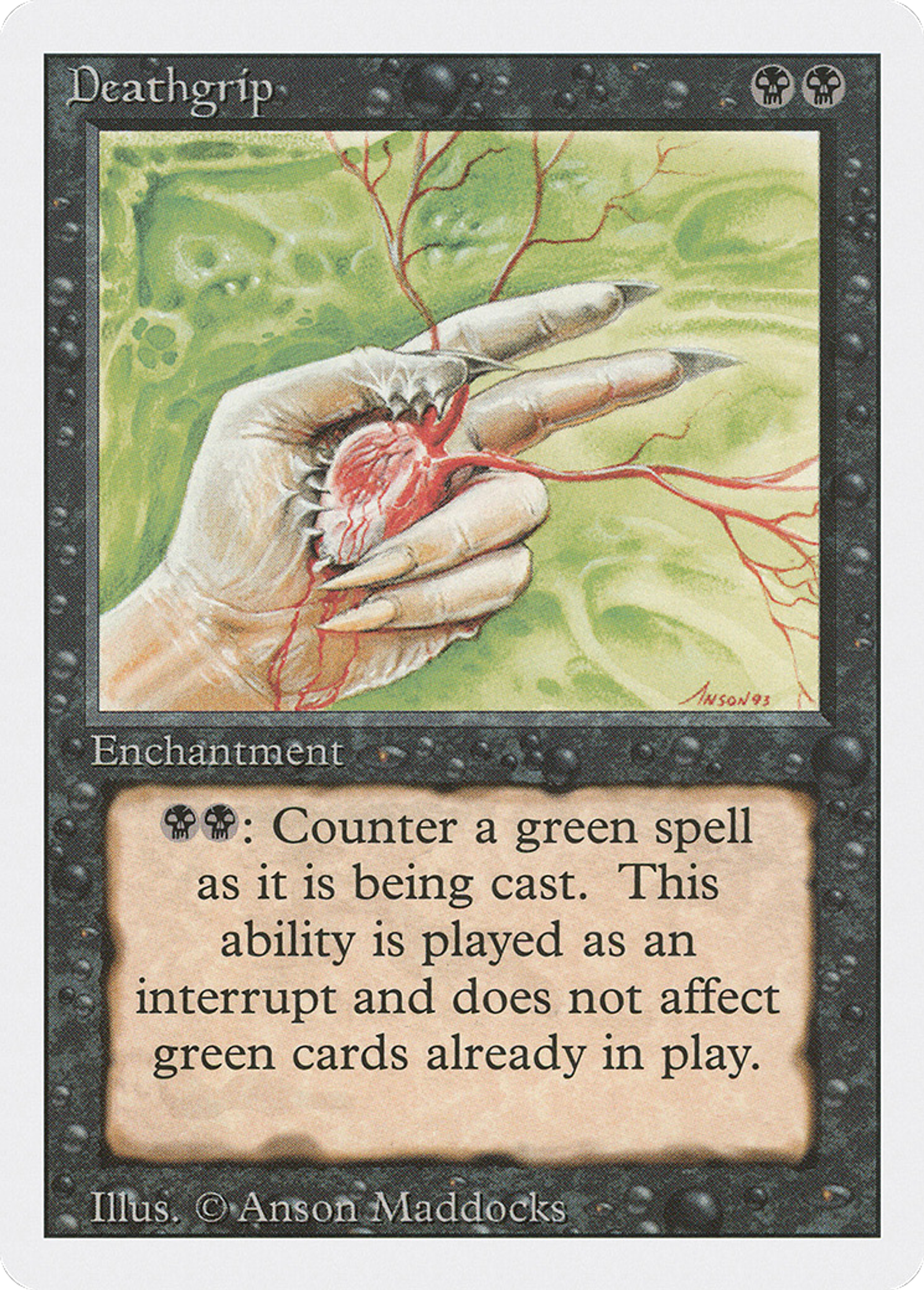 Deathgrip — Revised Edition — Magic: The Gathering