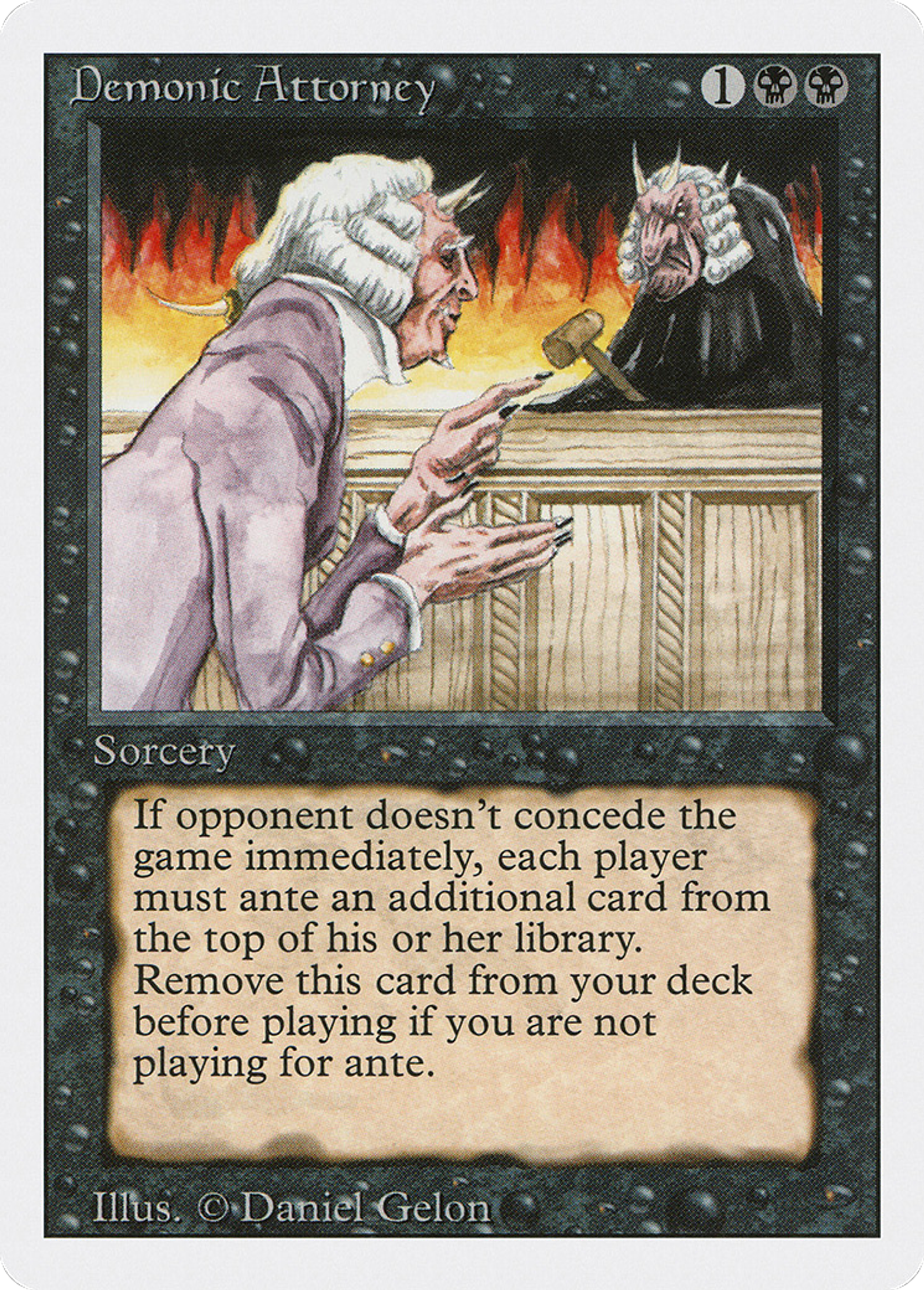 Demonic Attorney — Revised Edition — Magic: The Gathering