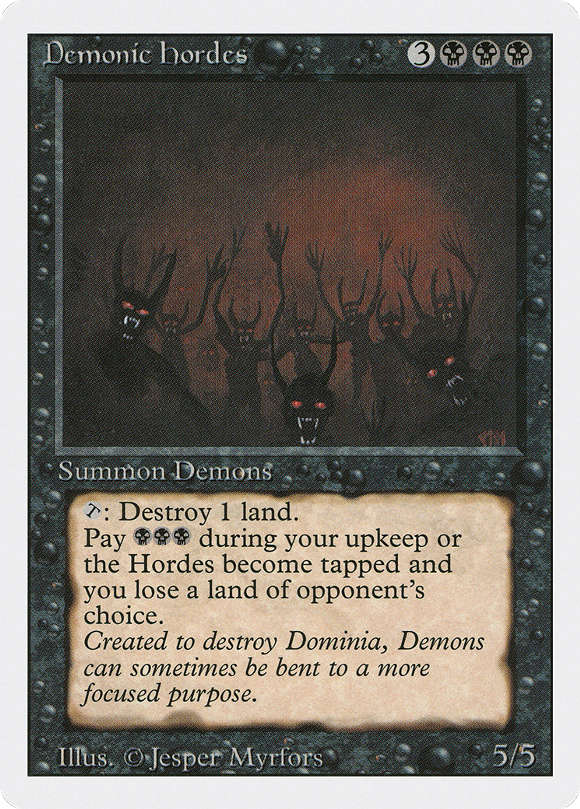 Demonic Hordes — Revised Edition — Magic: The Gathering