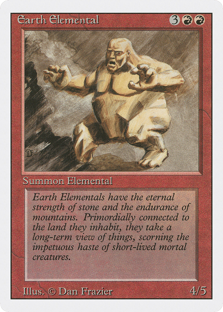 Earth Elemental — Revised Edition — Magic: The Gathering