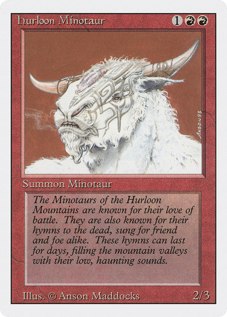 Hurloon Minotaur — Revised Edition — Magic: The Gathering