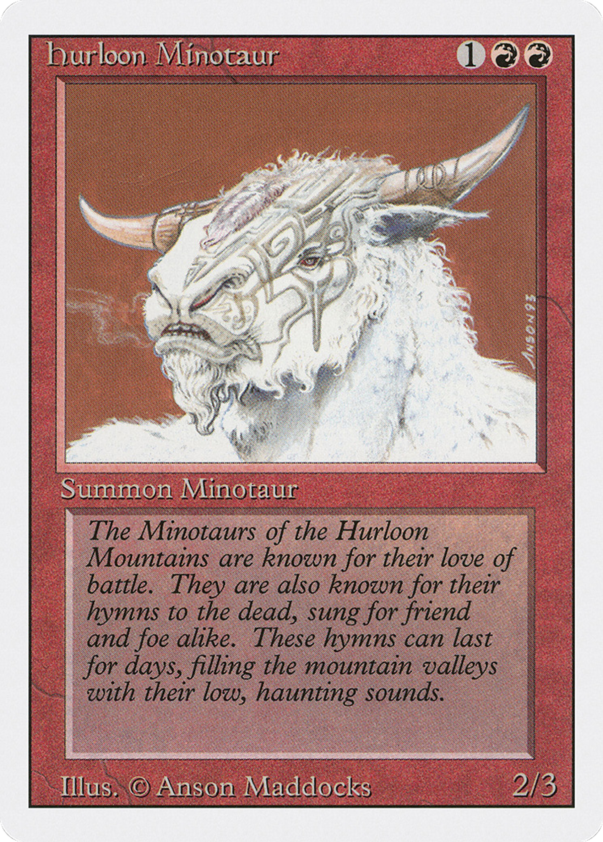 Hurloon Minotaur — Revised Edition — Magic: The Gathering