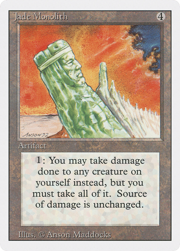 Jade Monolith — Revised Edition — Magic: The Gathering