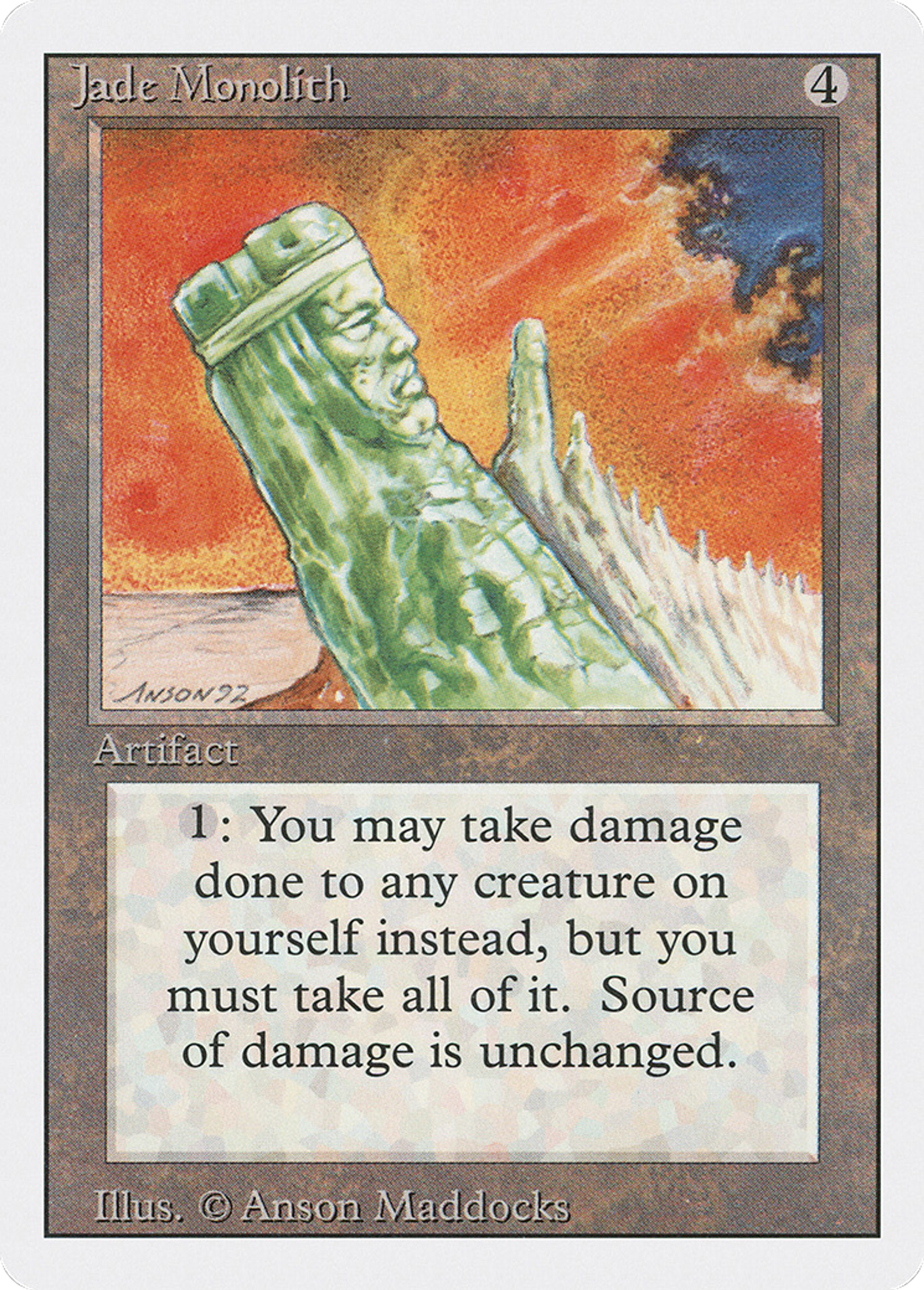 Jade Monolith — Revised Edition — Magic: The Gathering