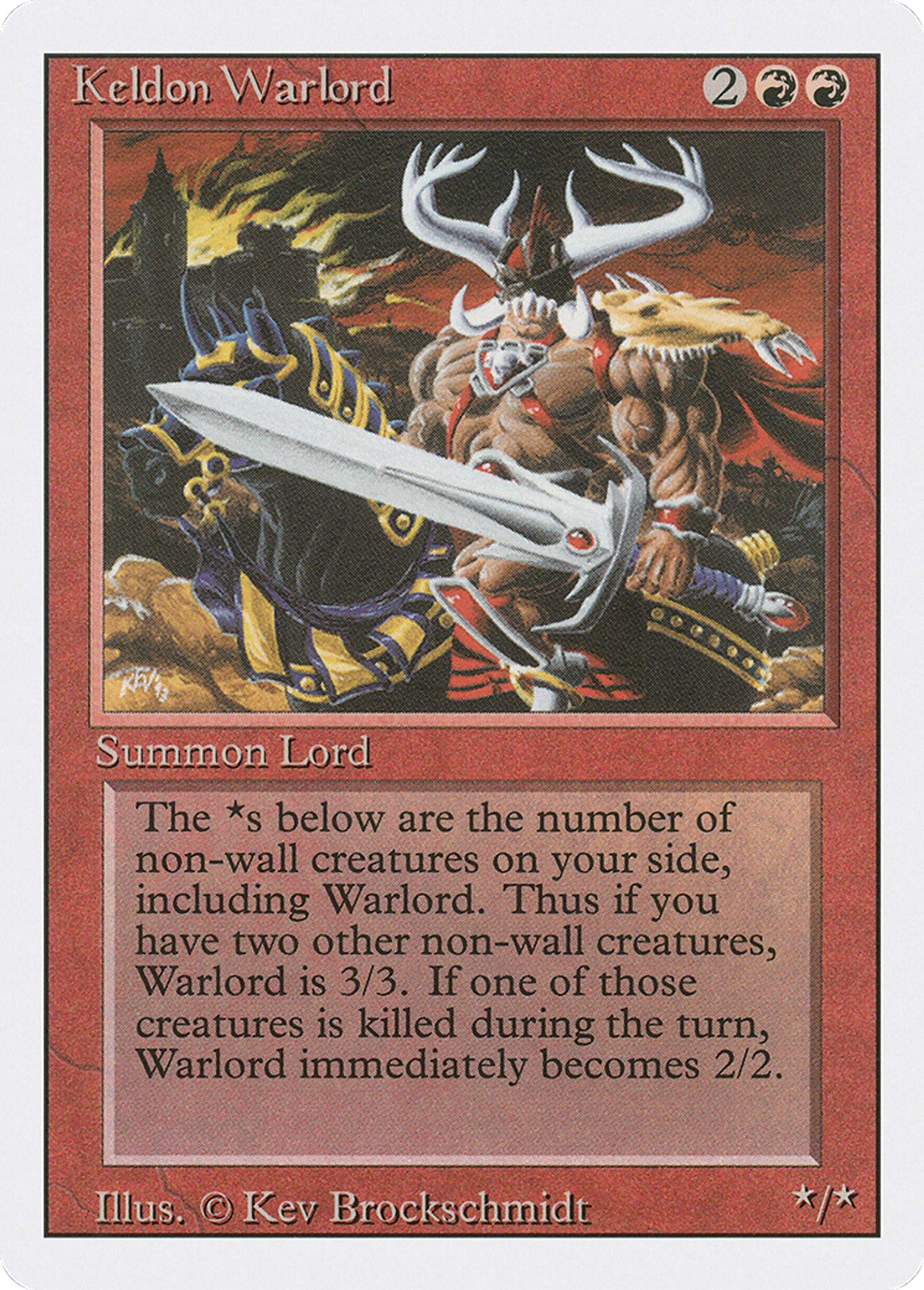 Keldon Warlord — Revised Edition — Magic: The Gathering