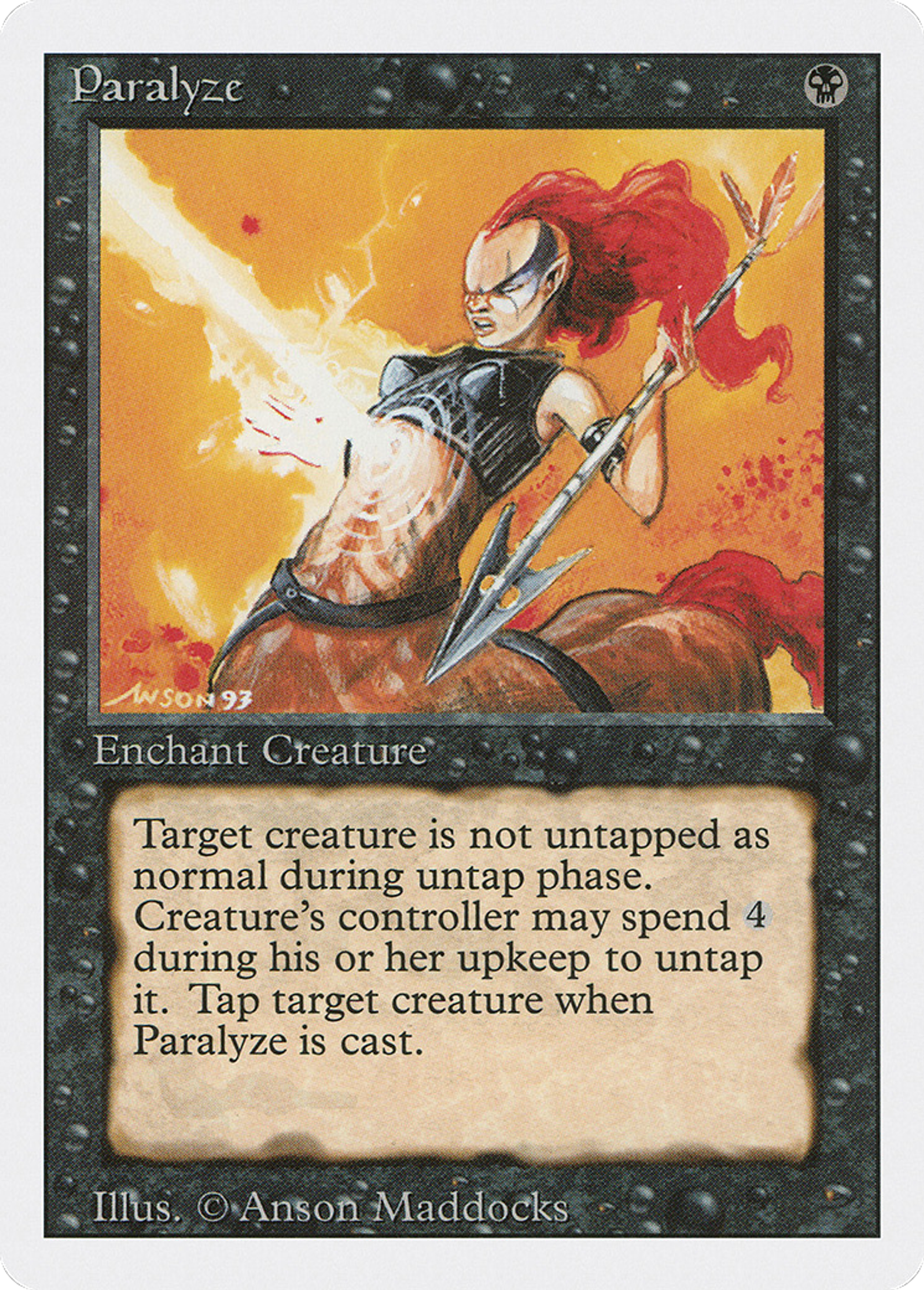 Paralyze — Revised Edition — Magic: The Gathering