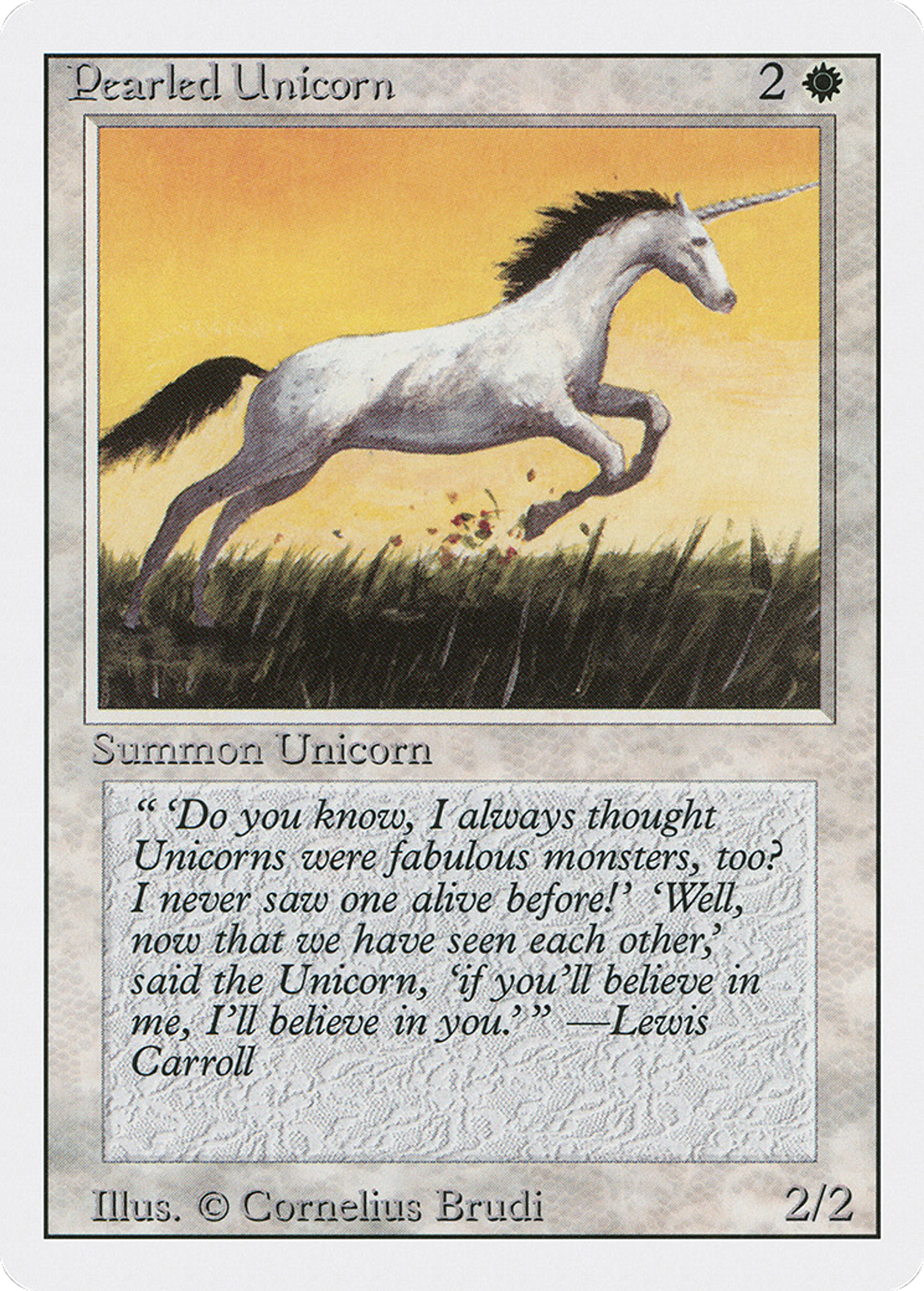 Pearled Unicorn — Revised Edition — Magic: The Gathering
