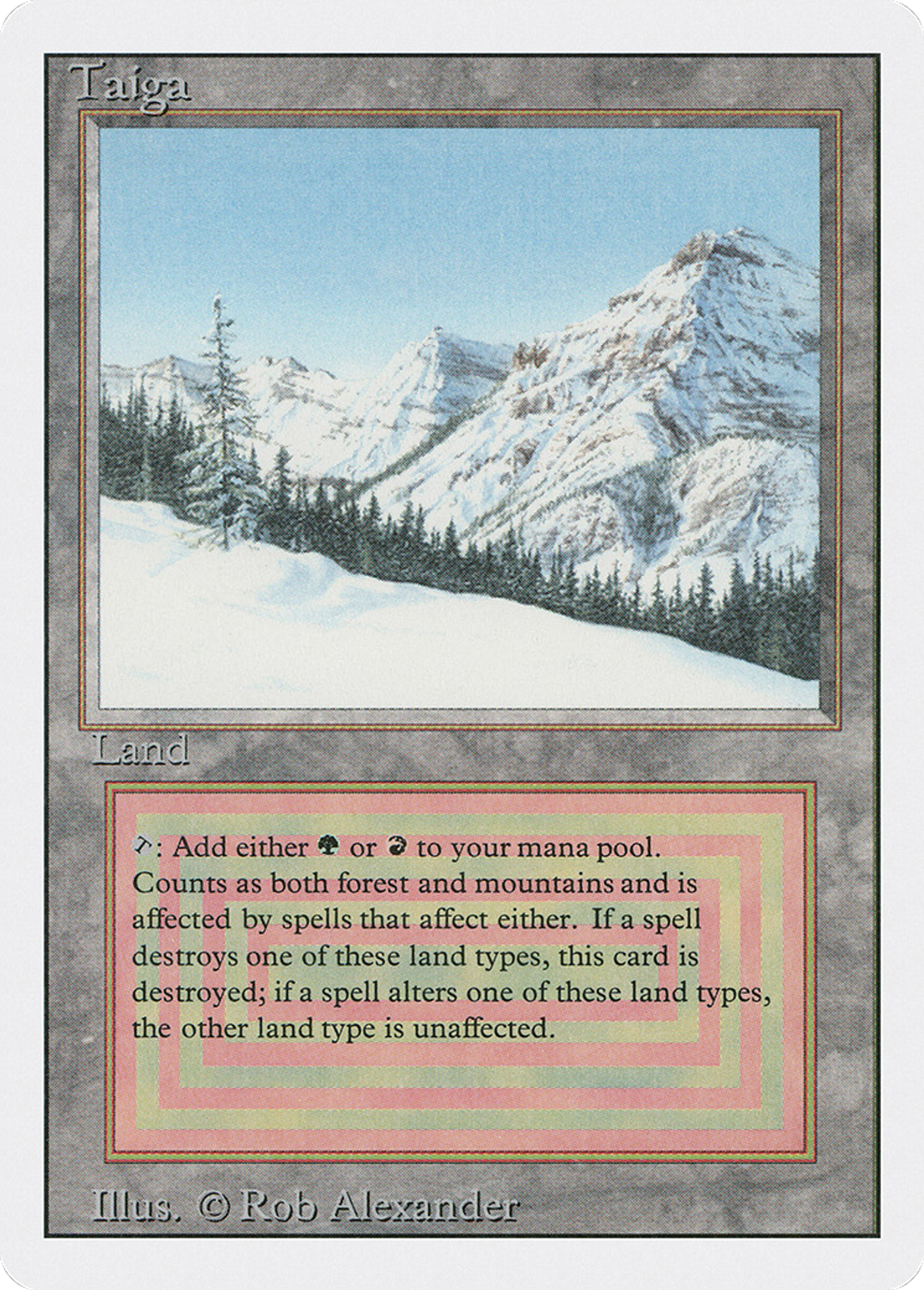 Taiga — Revised Edition — Magic: The Gathering