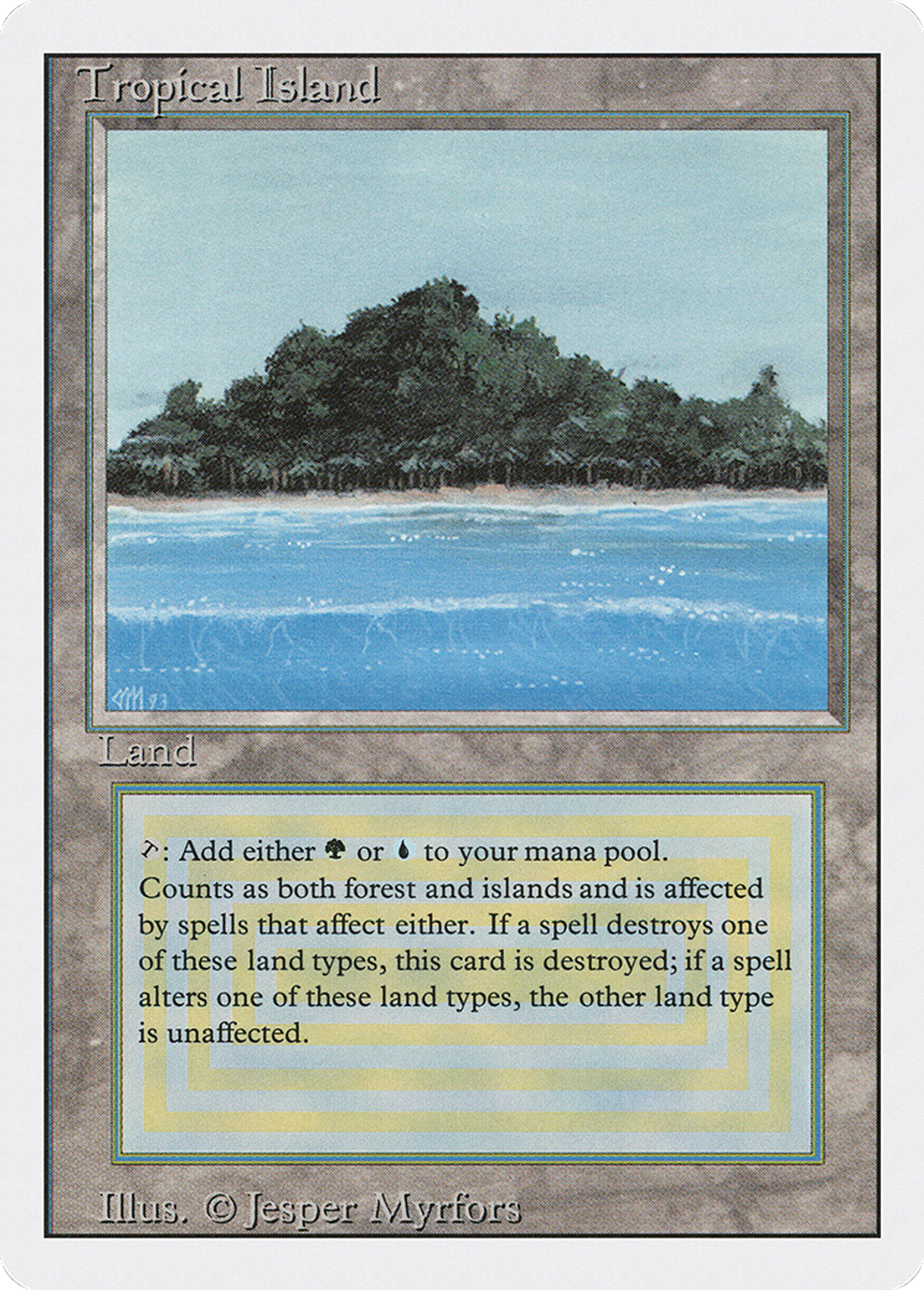 Tropical Island — Revised Edition — Magic: The Gathering
