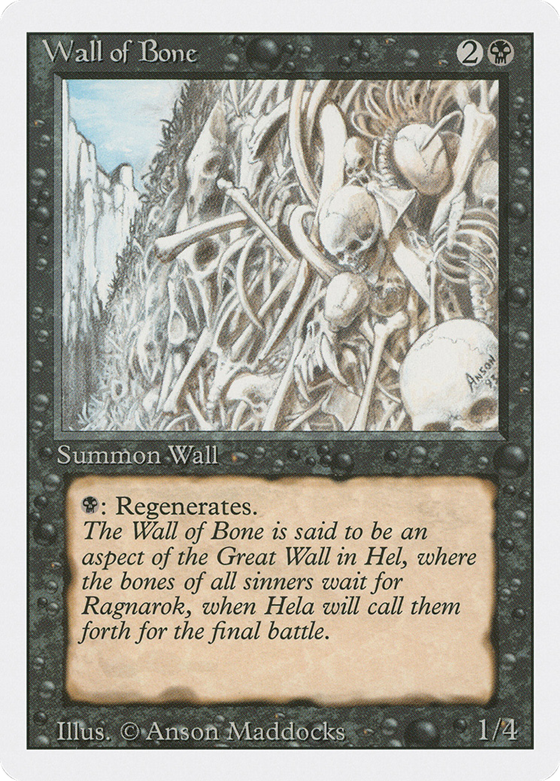 Wall of Bone — Revised Edition — Magic: The Gathering
