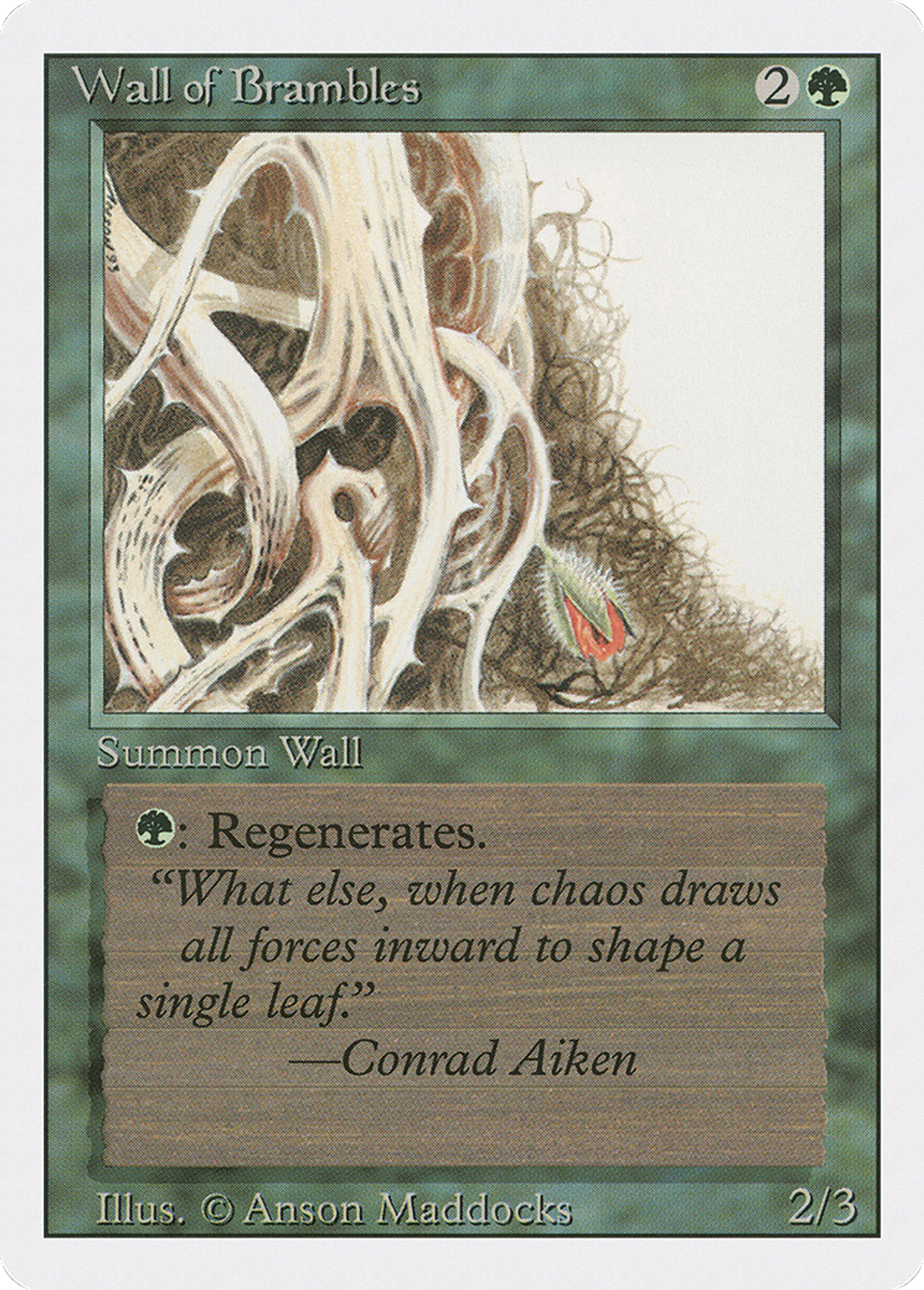 Wall of Brambles — Revised Edition — Magic: The Gathering